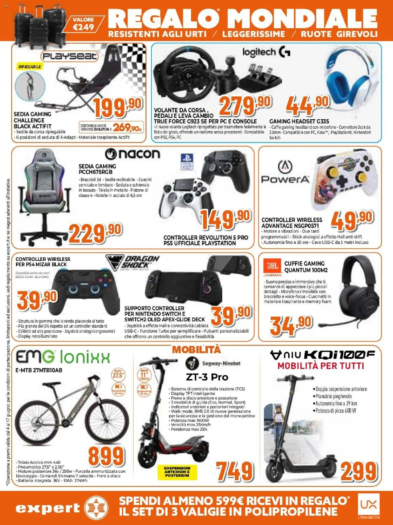 Volantino Expert del 04.06.2026 | Pagina: 22 | Prodotti: Monopattino, Connettore, Playstation, Disco