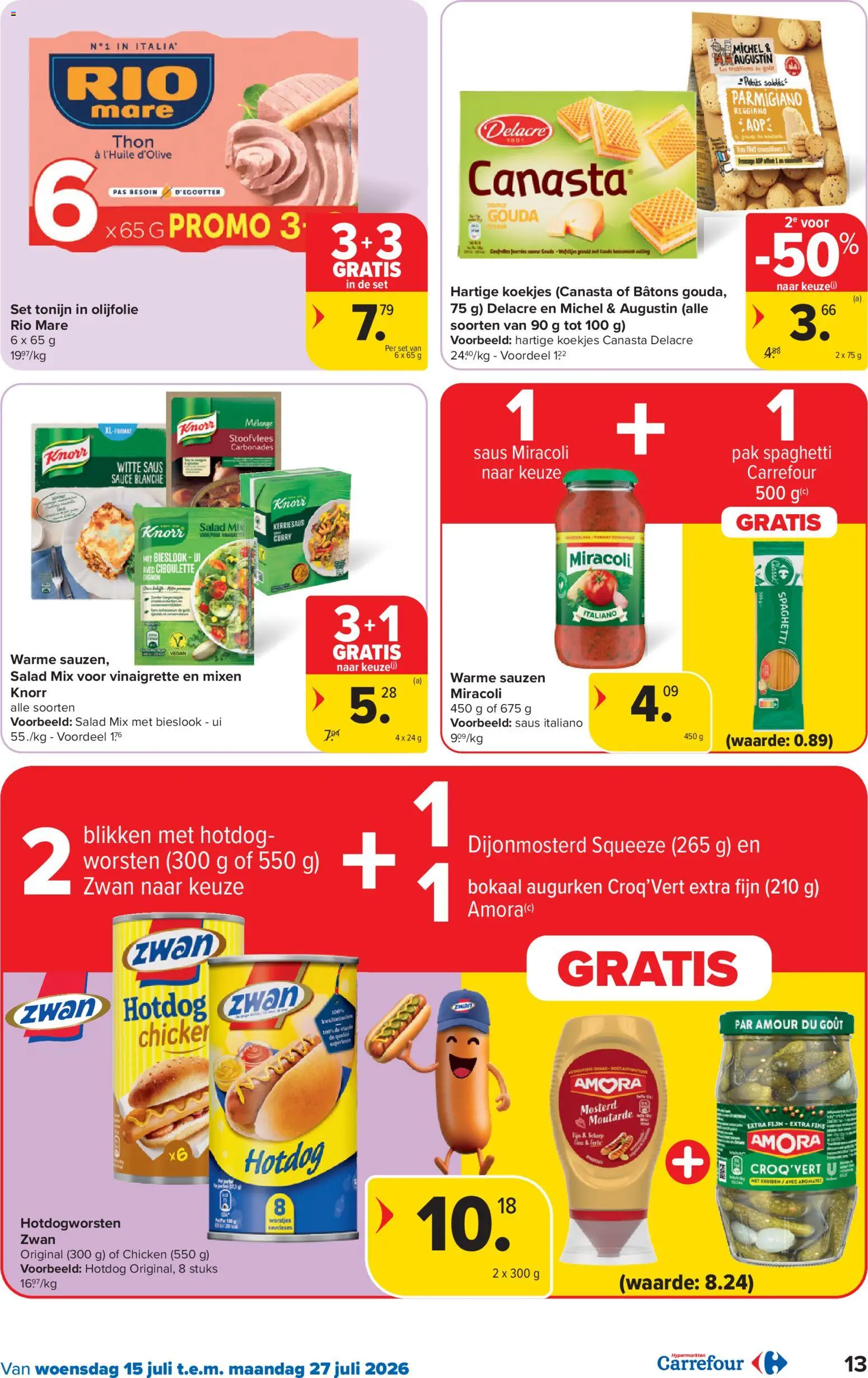 {H1} | Pagina: 13 | Producten: Hotdog, Sauzen, Spaghetti, Gouda