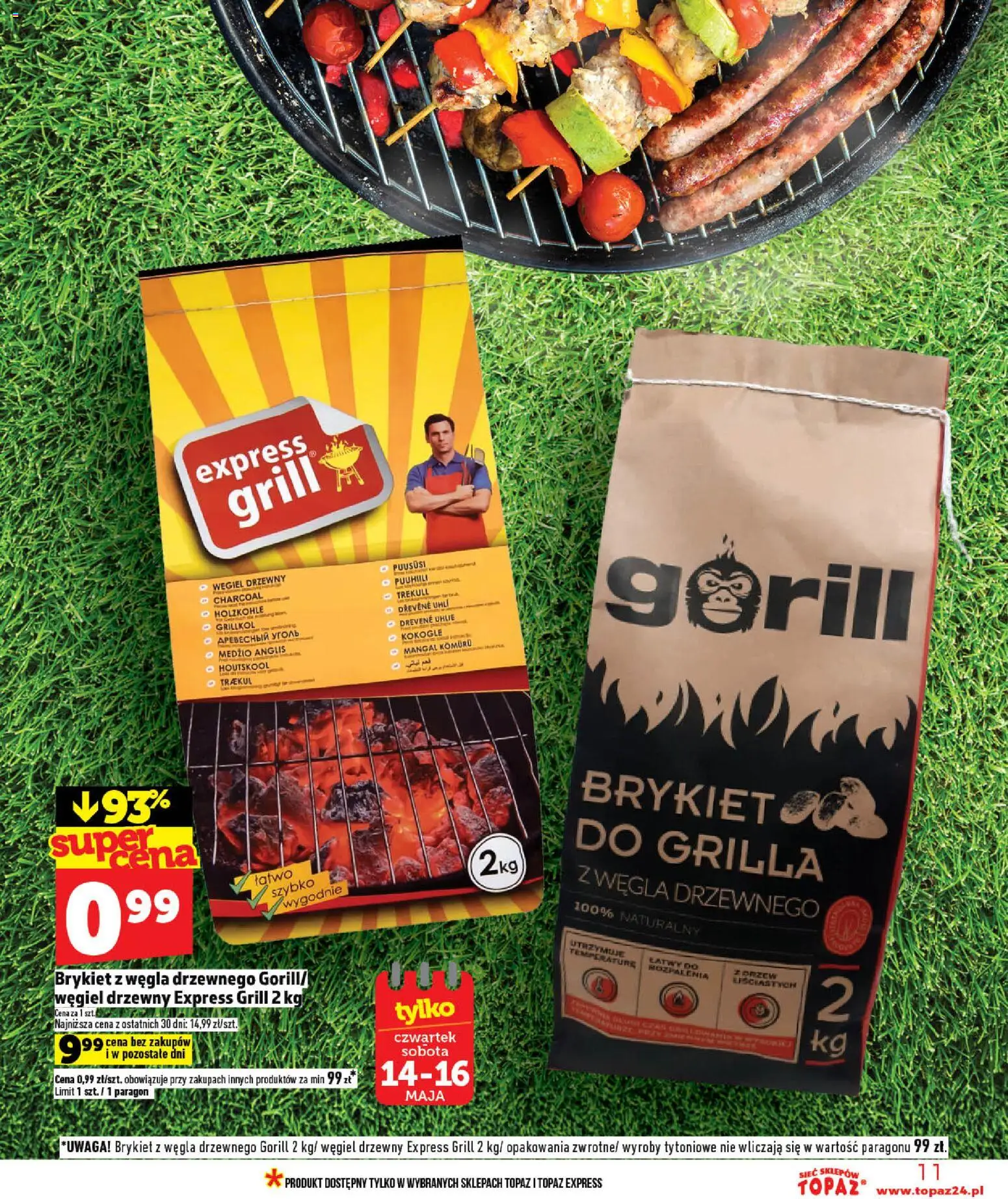 Topaz gazetka od 14.05.2026 | Strona: 11 | Produkty: Grill