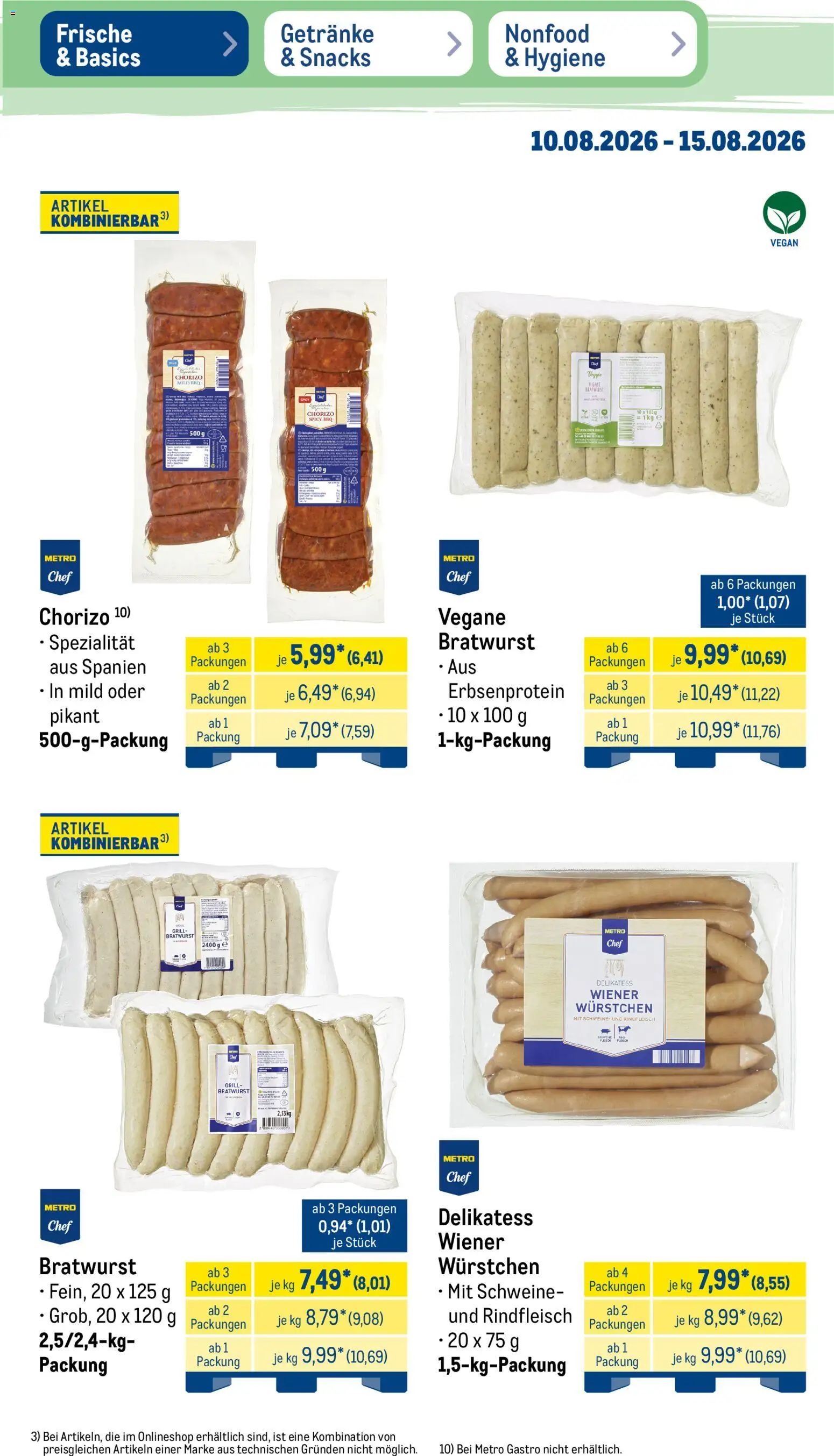 Metro NonFood-Angebote – gültig ab 10.08.2026 | Seite: 41 | Produkte: Grill, Wiener wurstchen, Bratwurst, Rindfleisch