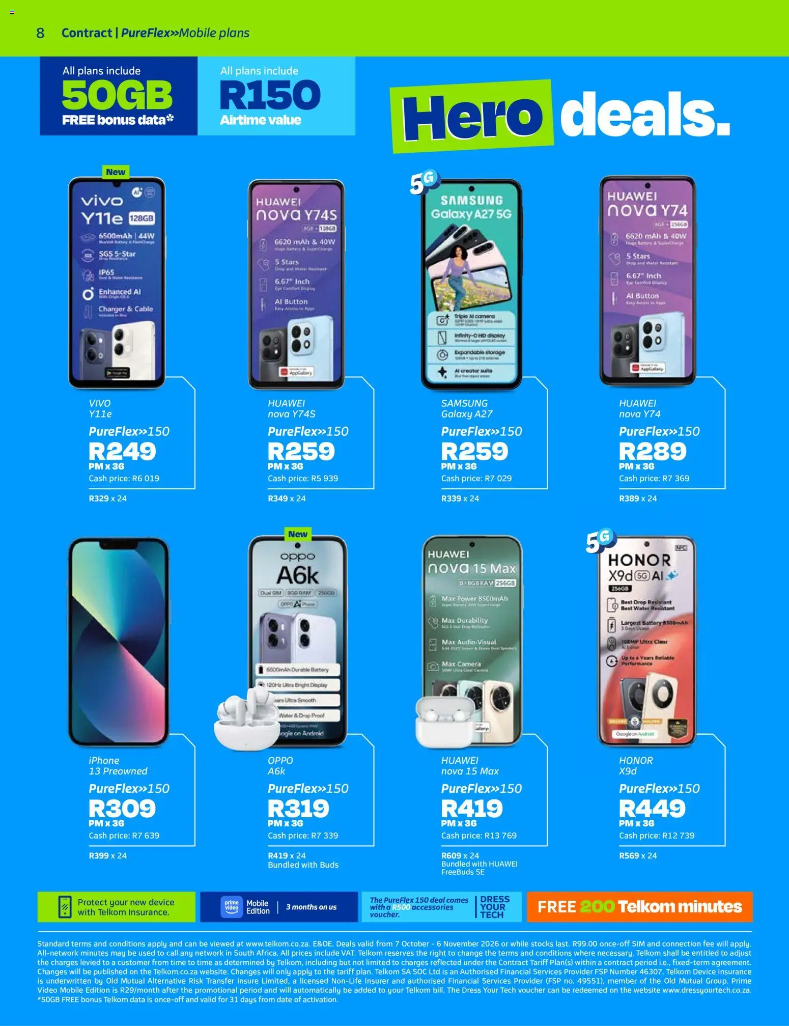 New Telkom catalogue – valid from 07/10/2026 | Page: 8 | Products: Data, Sim, Camera, Battery