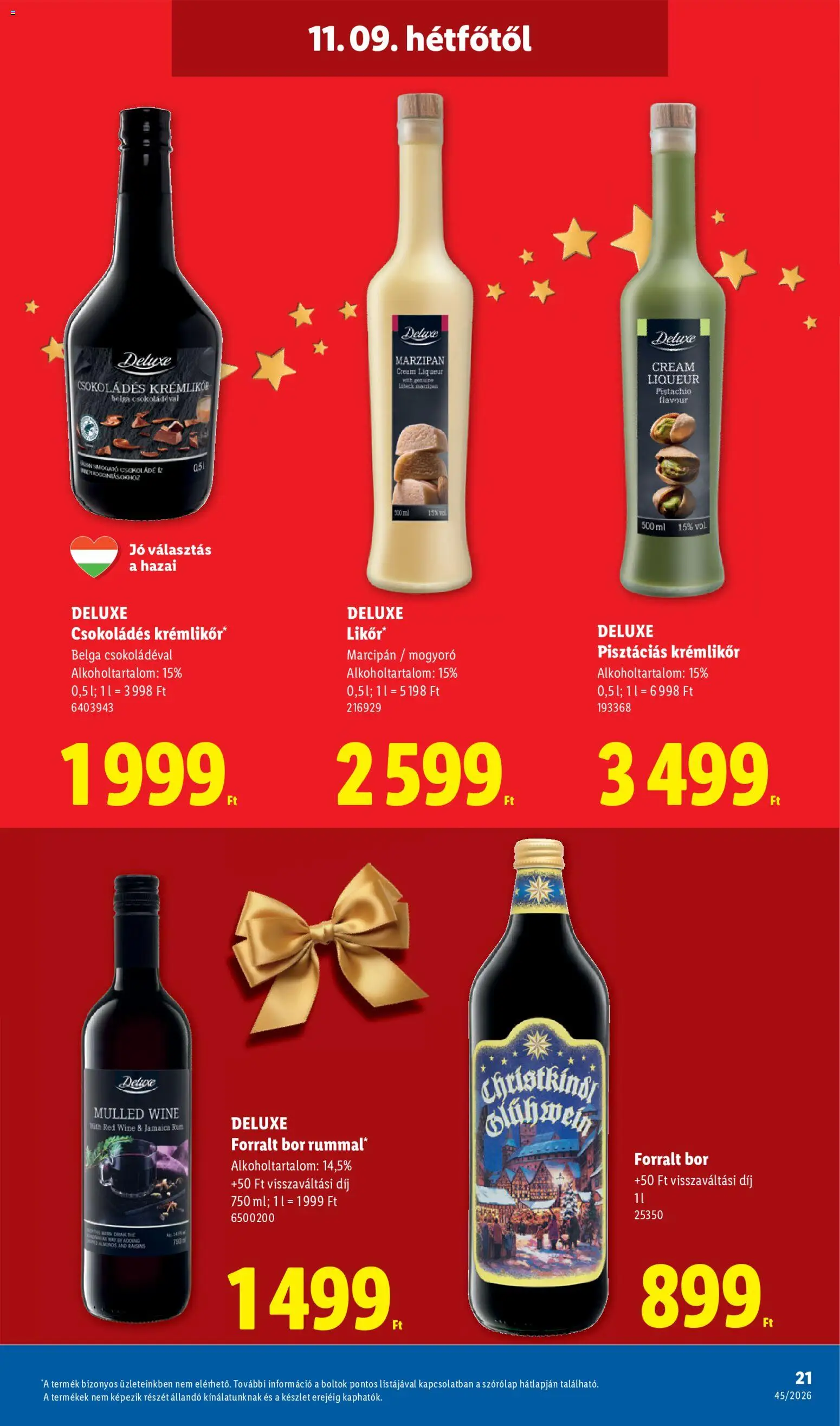 Lidl akciós ujság - amely érvényes a következő dátumtól: 2026.11.09. | Oldal: 21