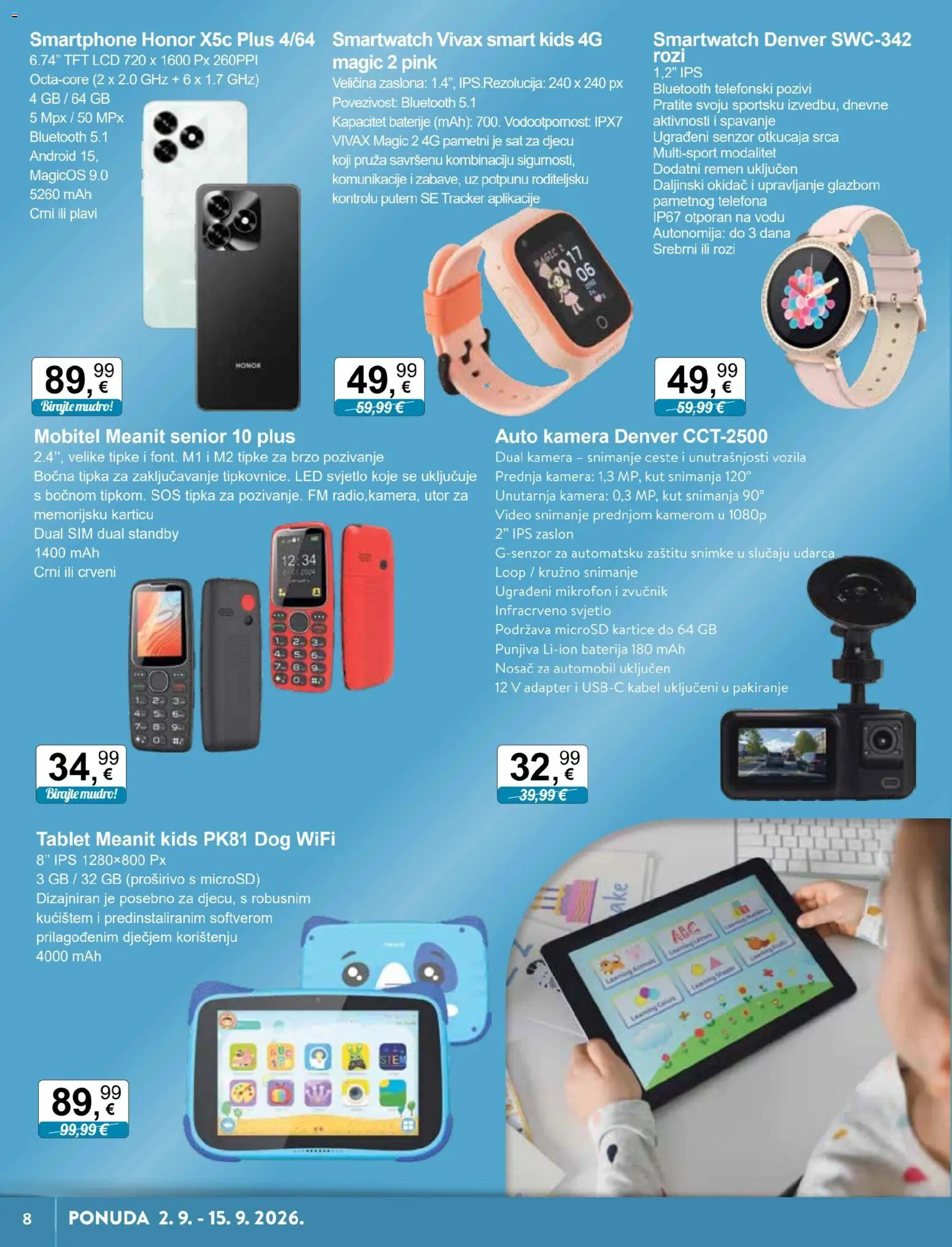 KTC katalog | vrijedi od 02.09.2026 | Stranica: 2 | Proizvodi: Tablet, Mobitel, Led, Sat