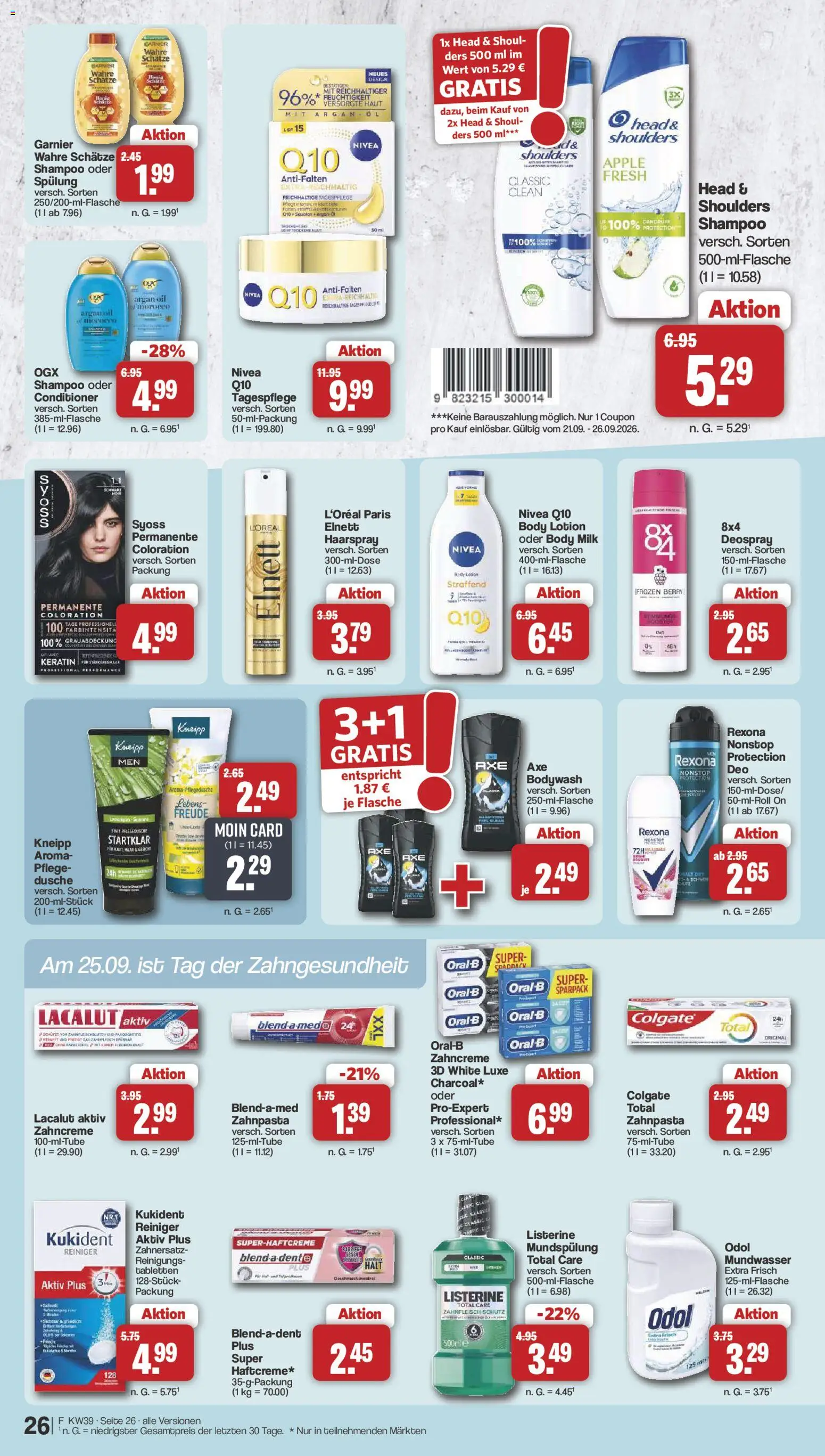 Famila Nordwest Prospekt – gültig ab 21.09.2026 | Seite: 27 | Produkte: Dusche, Spülung, Body Lotion, Body Milk