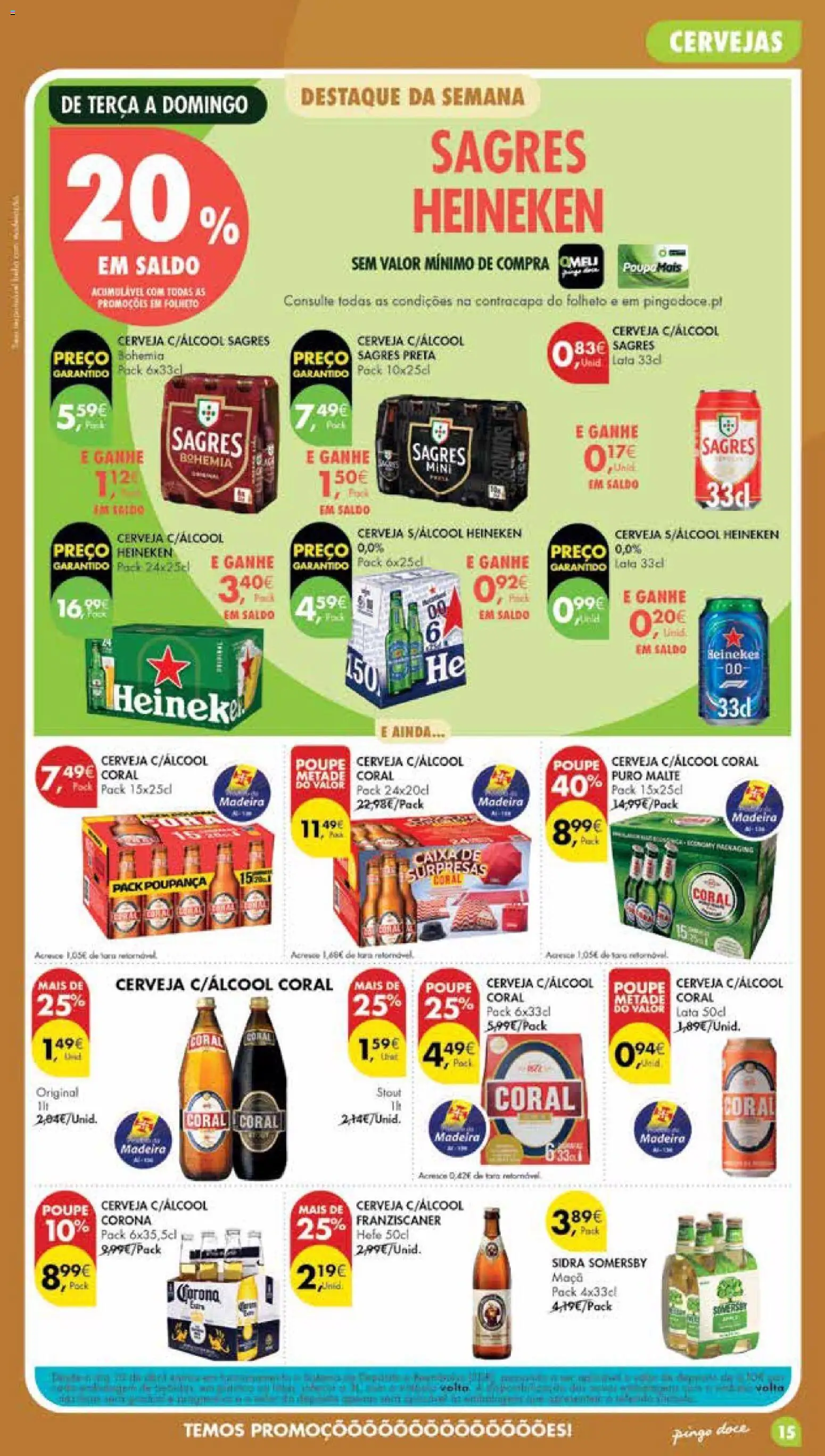 Pingo Doce Poupe Esta Semana Madeira │ válido de 18/08/2026 | Página: 15 | Produtos: Sidra, Maça, Cerveja, Somersby