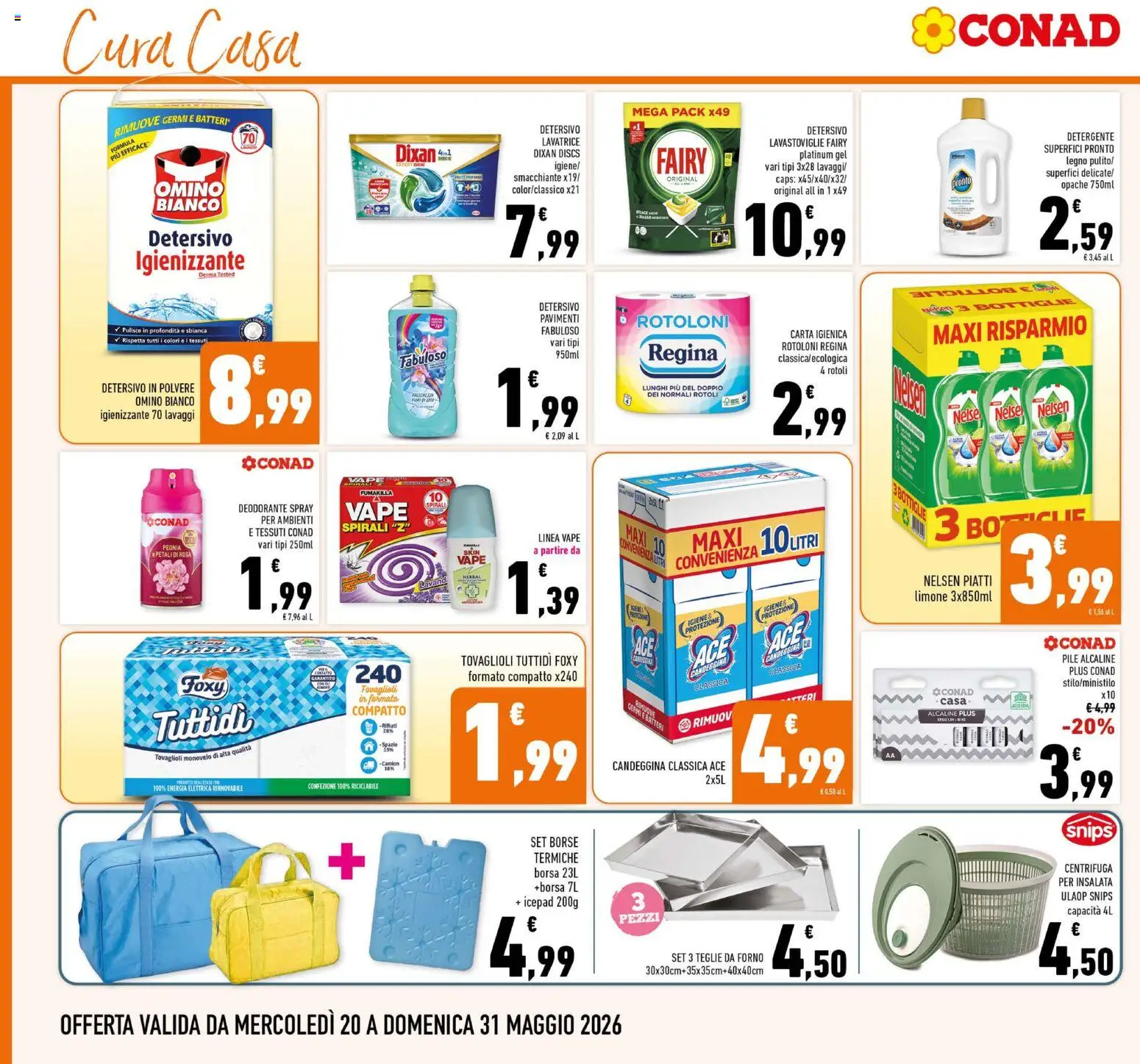 Volantino Conad del 20.05.2026 | Pagina: 20 | Prodotti: Pile, Deodorante, Limone, Lavastoviglie