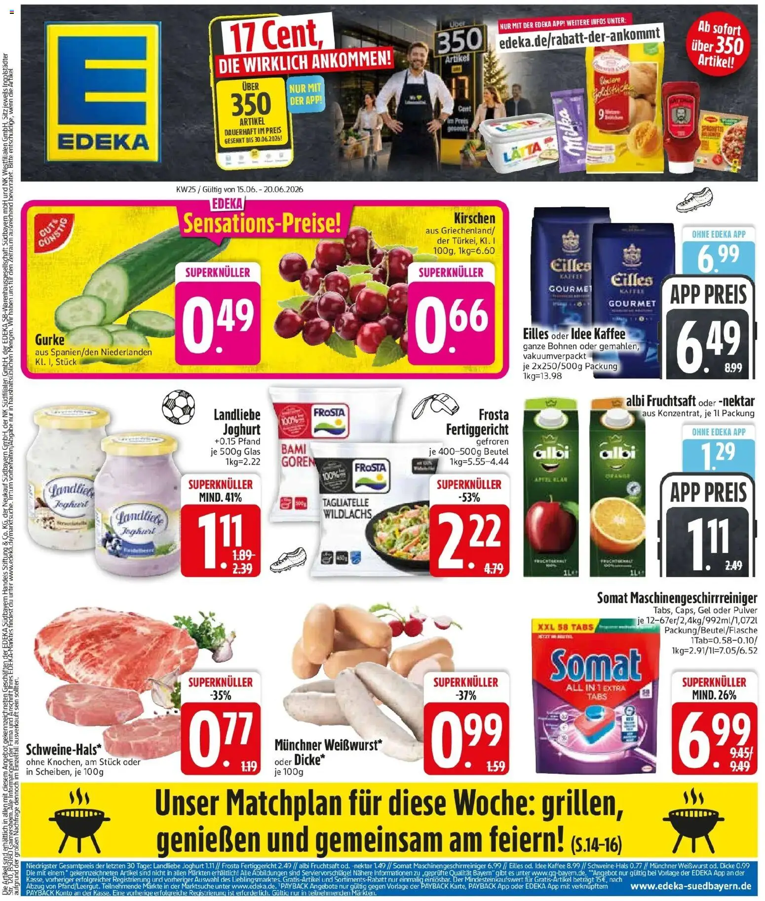 Edeka prospekt Friedberg – gültig ab 14.06.2026 | Seite: 3 | Produkte: Joghurt, Kaffee, Weißwurst, Lätta