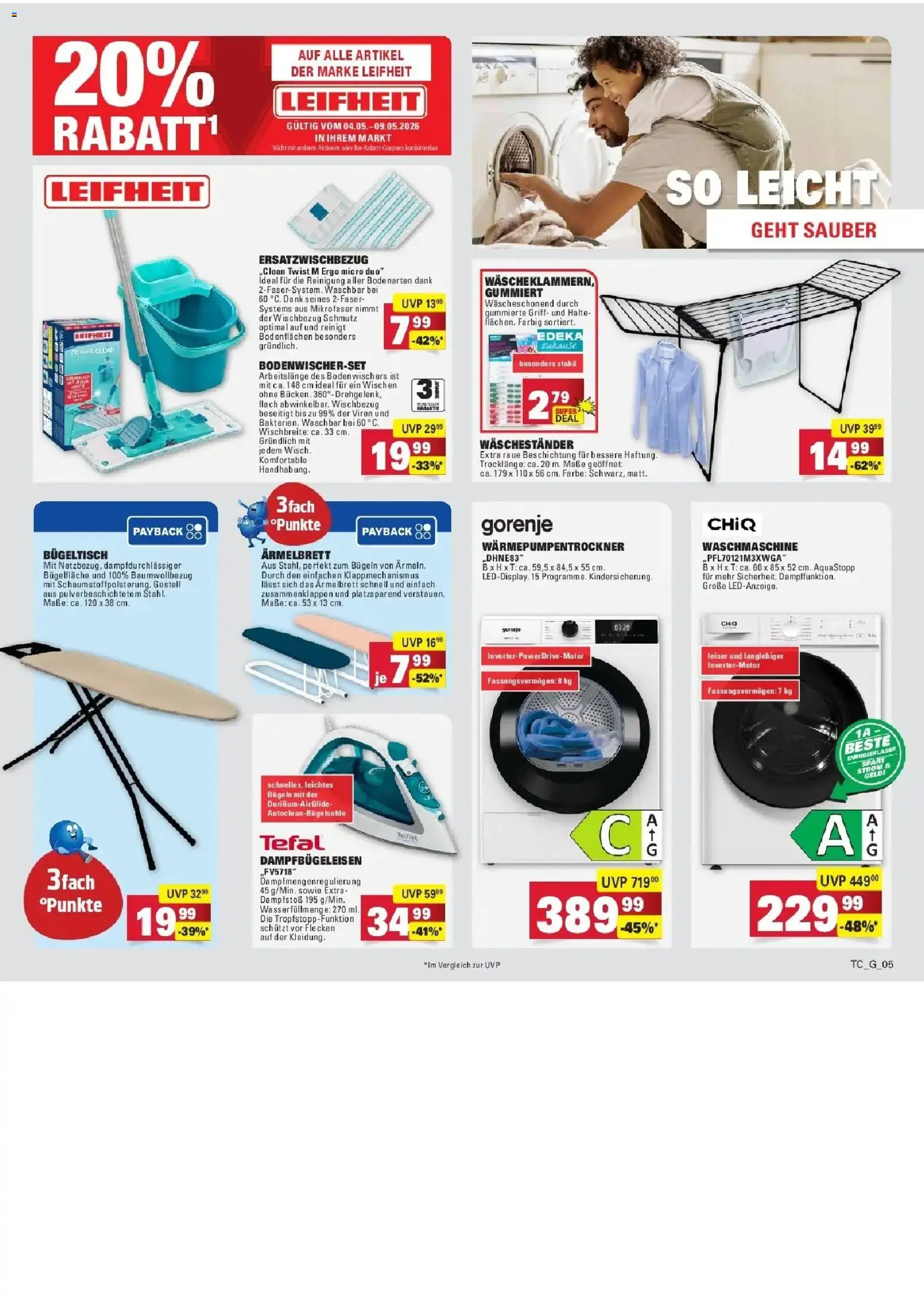 Edeka prospekt Wörth Am Rhein	 – gültig ab 04.05.2026 | Seite: 80 | Produkte: Gorenje, Waschmaschine, Waschestander