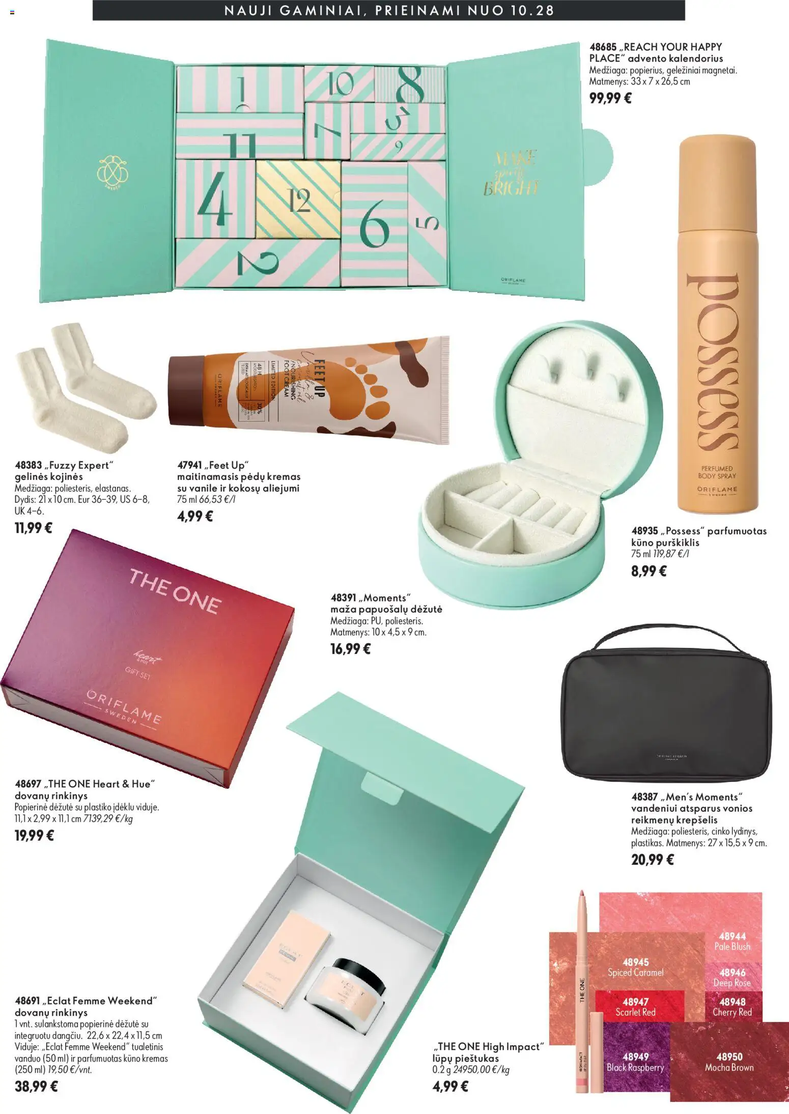Oriflame akcijos nuo 2026.10.28 | Puslapis: 2 | Prekių: Kremas, Kojinės, Kūno kremas, Krepšelis