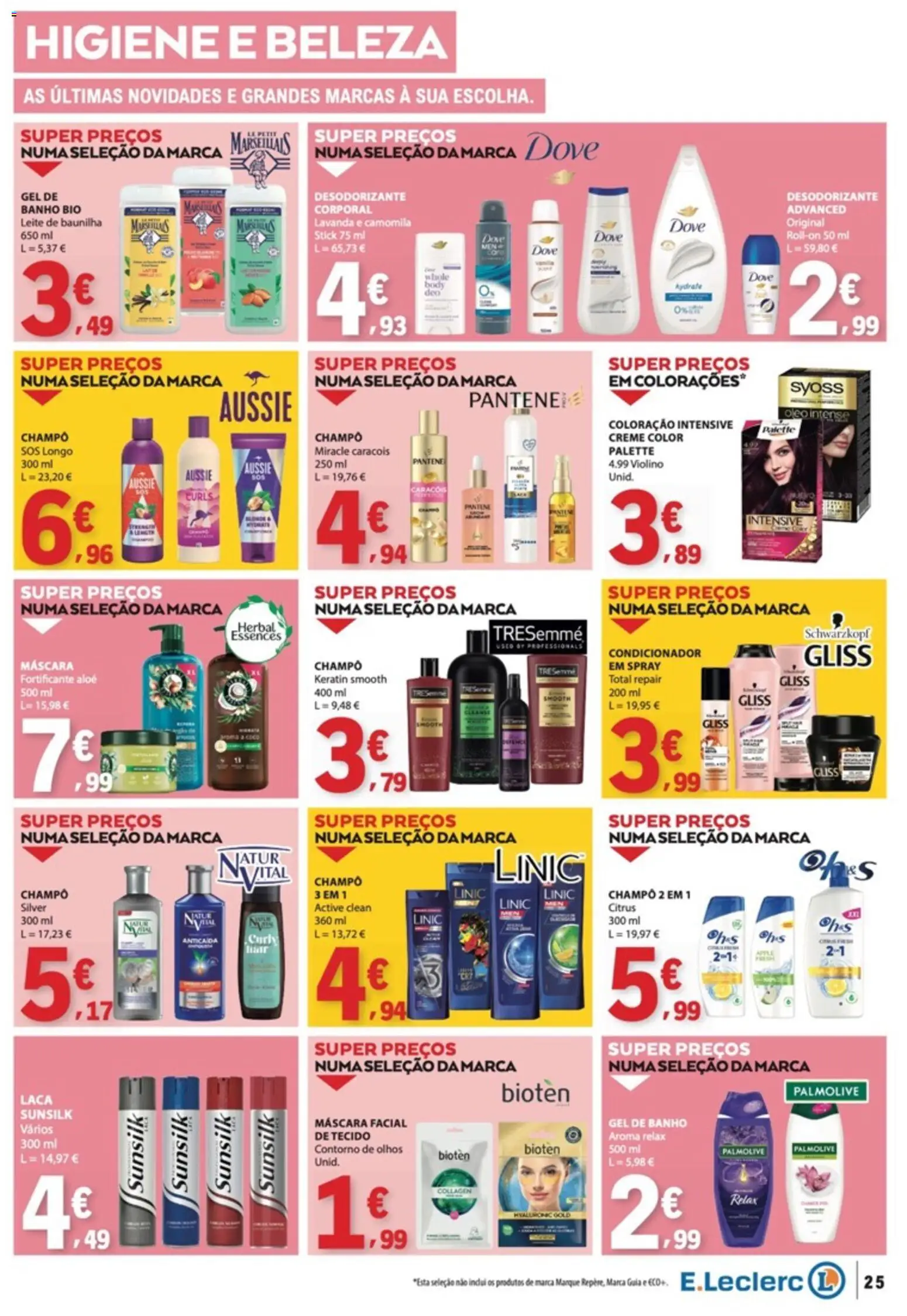 E.Leclerc folheto │ válido de 01/10/2026 | Página: 25 | Produtos: Baunilha, Máscara facial, Desodorizante, Leite