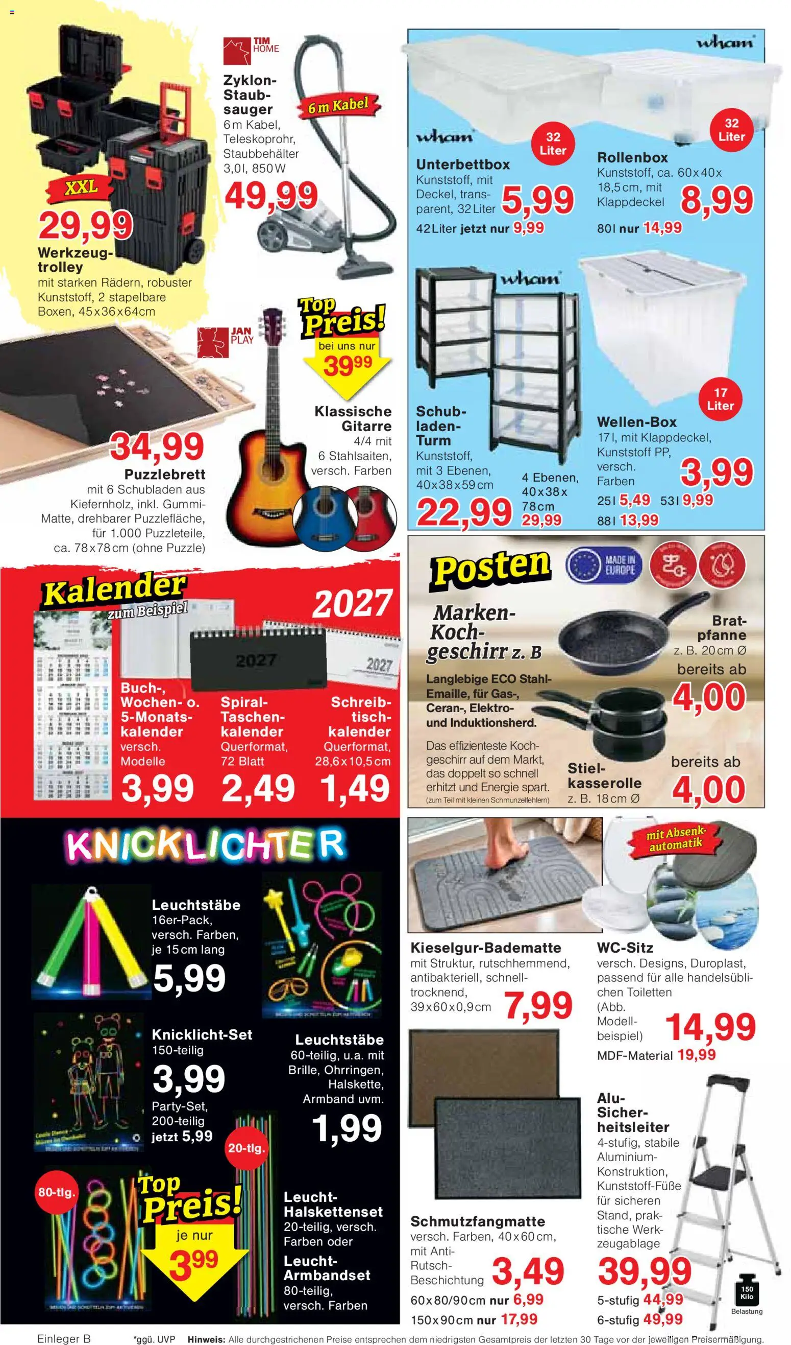 Wiglo Wunderland Prospekt – gültig ab 12.10.2026 | Seite: 6 | Produkte: Kabel, Taschen, Tisch, Schmutzfangmatte