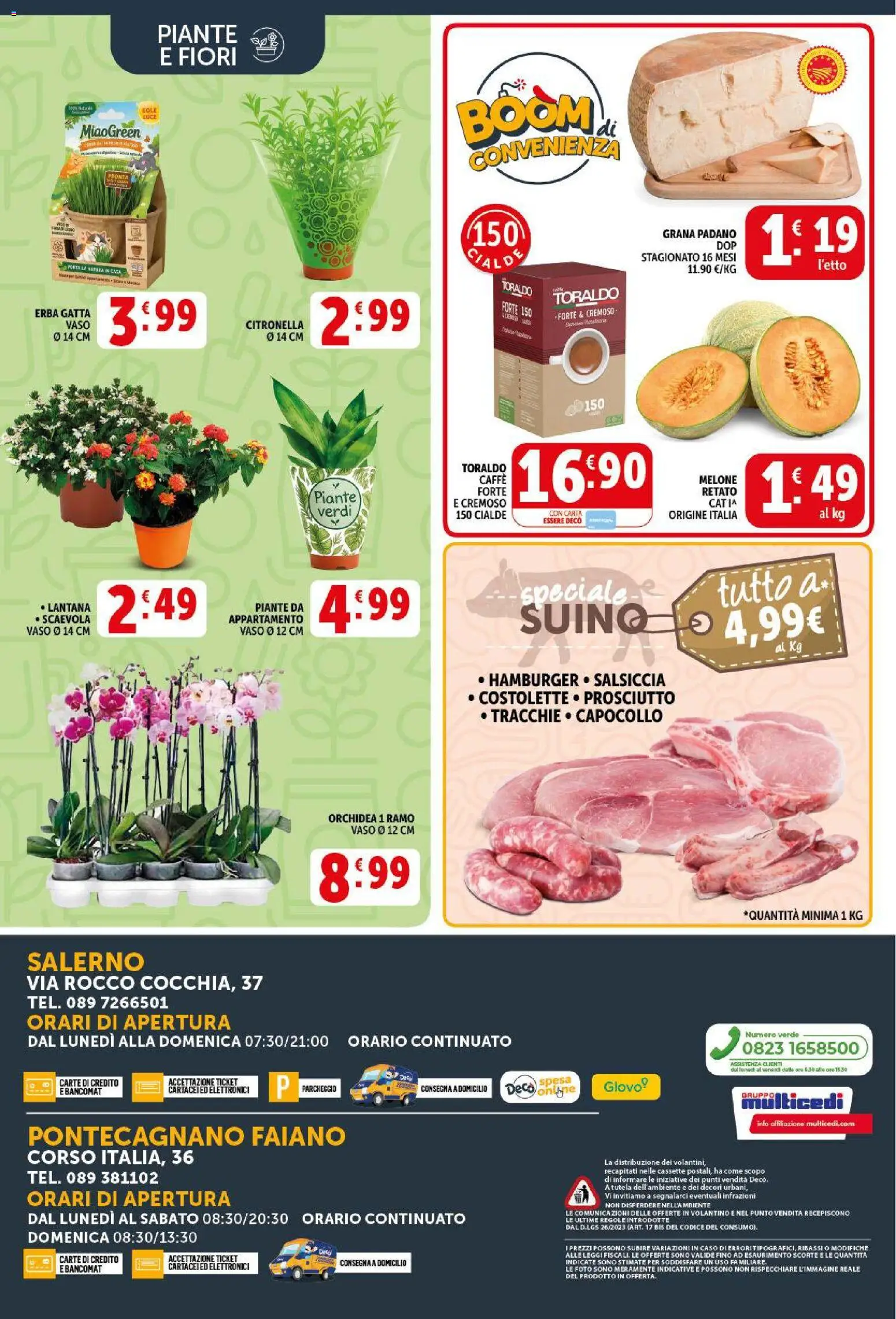 Volantino Decò del 29.05.2026 | Pagina: 20 | Prodotti: Suino, Grana Padano, Orchidea, Vaso