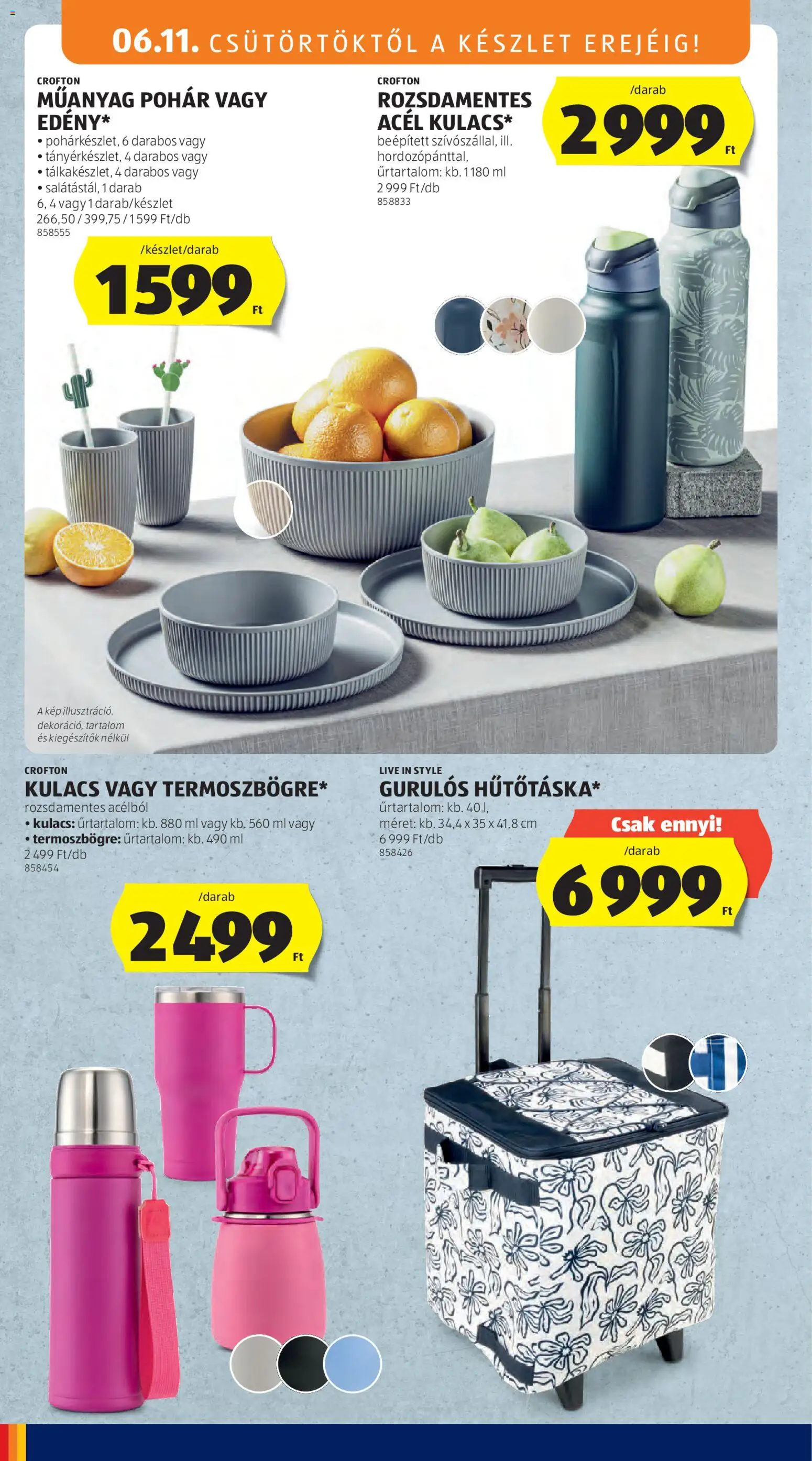 Aldi akciós ujság - amely érvényes a következő dátumtól: 11.06.2026 | Oldal: 10 | Termékek: Kulacs, Pohár