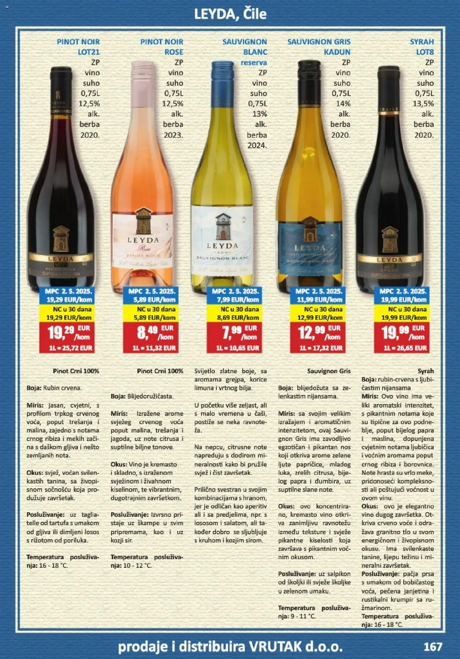 Vrutak katalog | vrijedi od 01.11.2025 | Stranica: 167 | Proizvodi: Dimljeni losos, Aperitiv, Miris, Voće