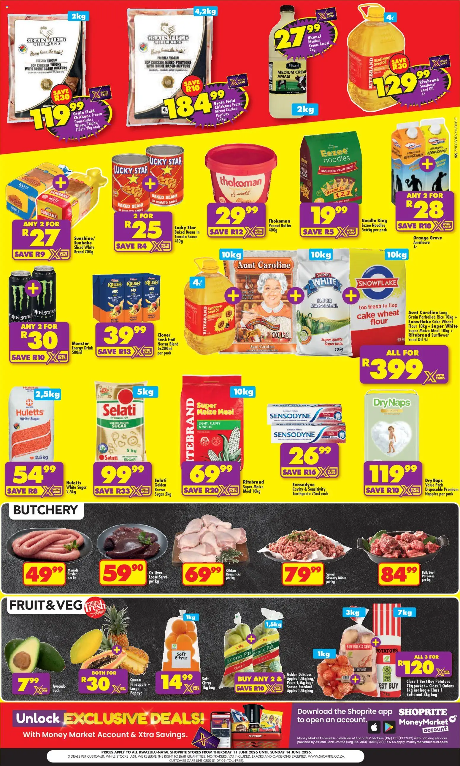 New Shoprite catalogue – valid from 11.06.2026 | Page: 2 | Products: Magdalenas, Apples, Rice, Peanut butter