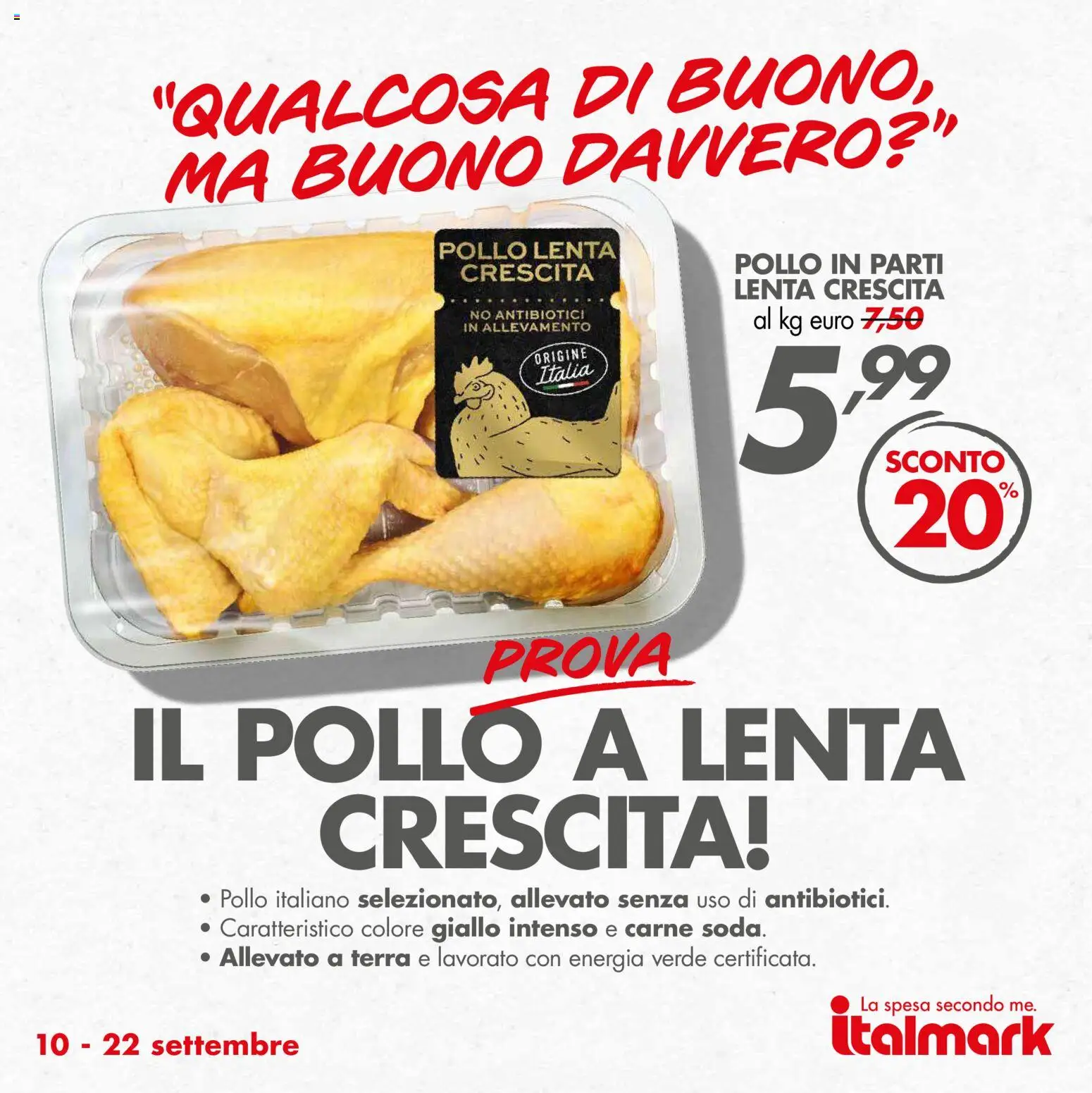 Volantino Italmark del 10/09/2026 | Pagina: 19 | Prodotti: Pollo, Carne, Terra