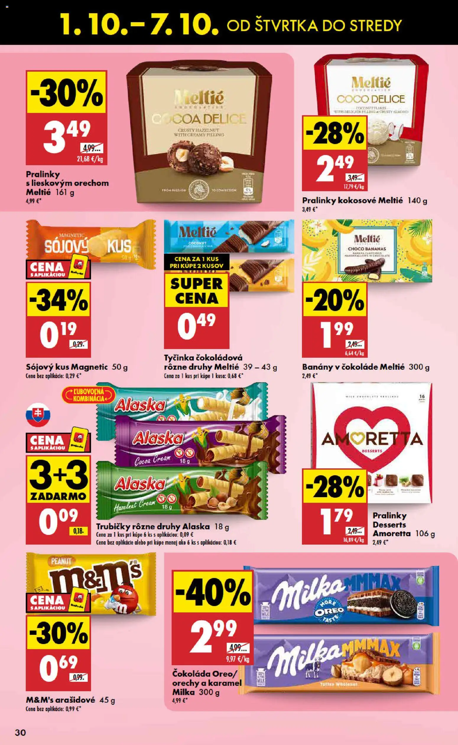 Nové Biedronka akcie – leták je platný od 01.10.2026 | Strana: 30 | Produkty: Banány, Čokoláda, Oreo, Orechy