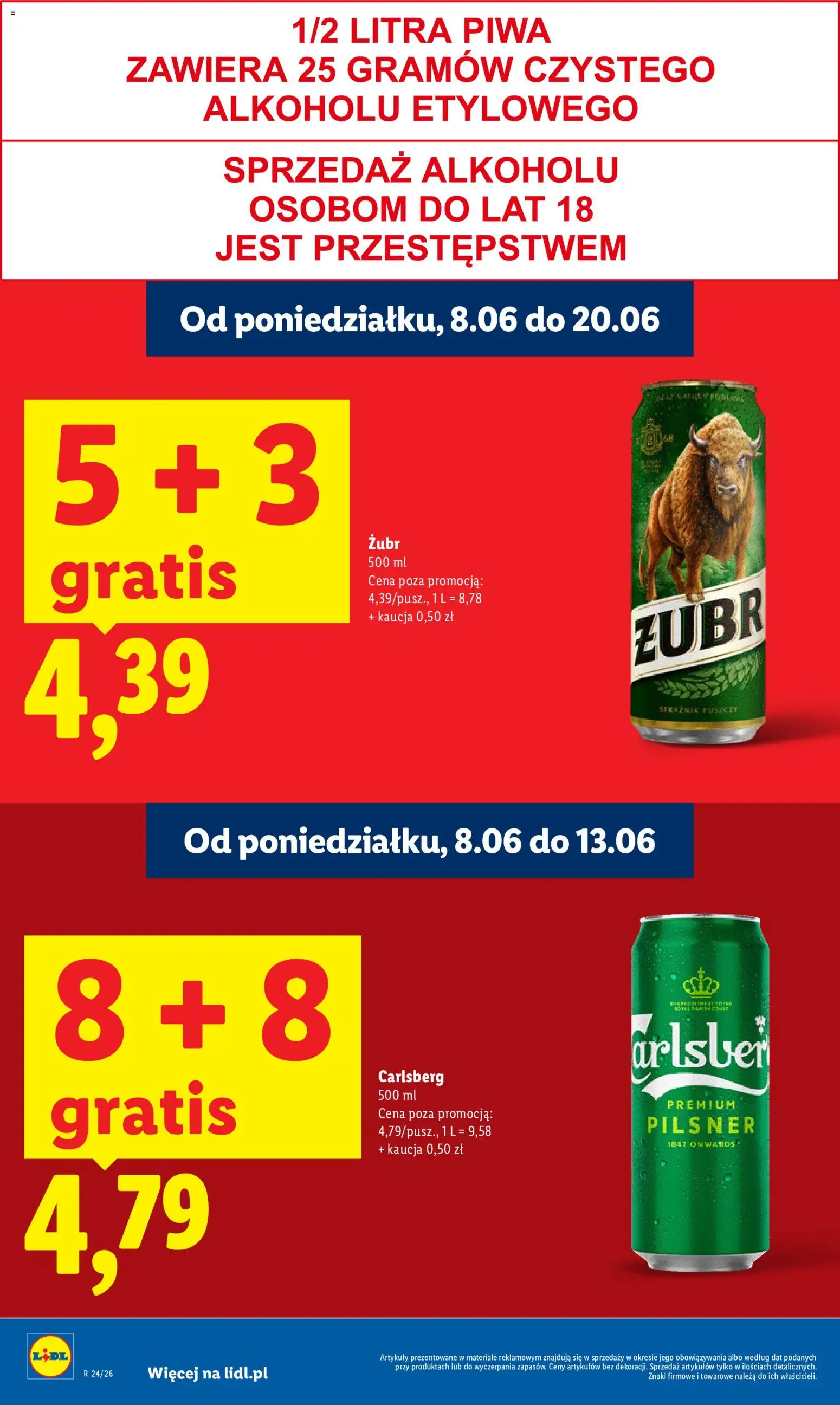 Lidl Polsko leták od 11.06.2026 | Strana: 28 | Produkty: Zubr, Pilsner