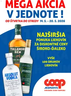 COOP Jednota leták platný od 14.05.2026