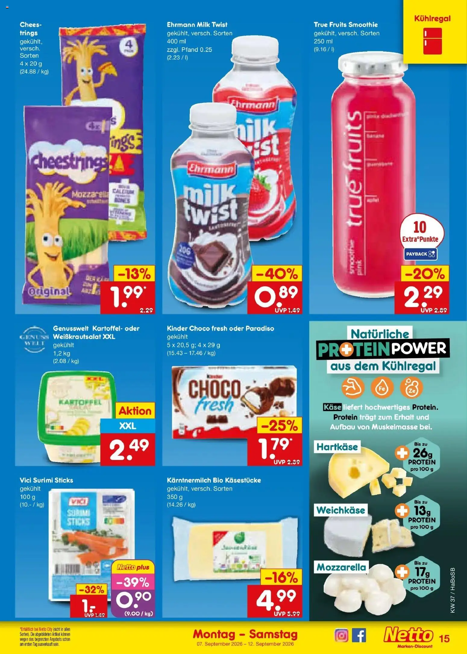 Netto Marken-Discount Prospekt Unna – gültig ab 07.09.2026 | Seite: 21 | Produkte: Käse, Mozzarella