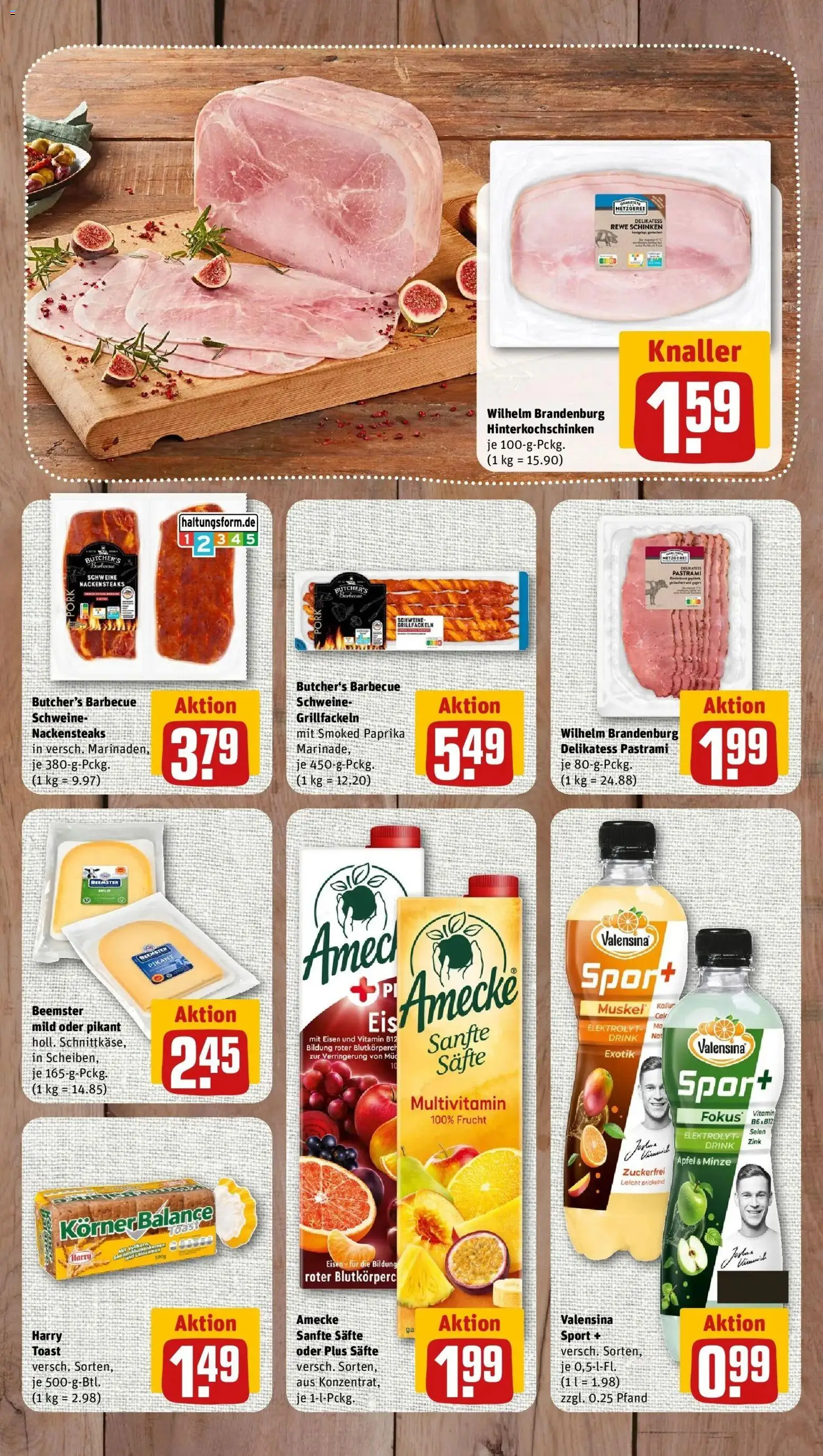 REWE Prospekt ab 31.08.2026 zum Blättern » Angebote | Seite: 7 | Produkte: Toast, Valensina, Paprika, Schinken