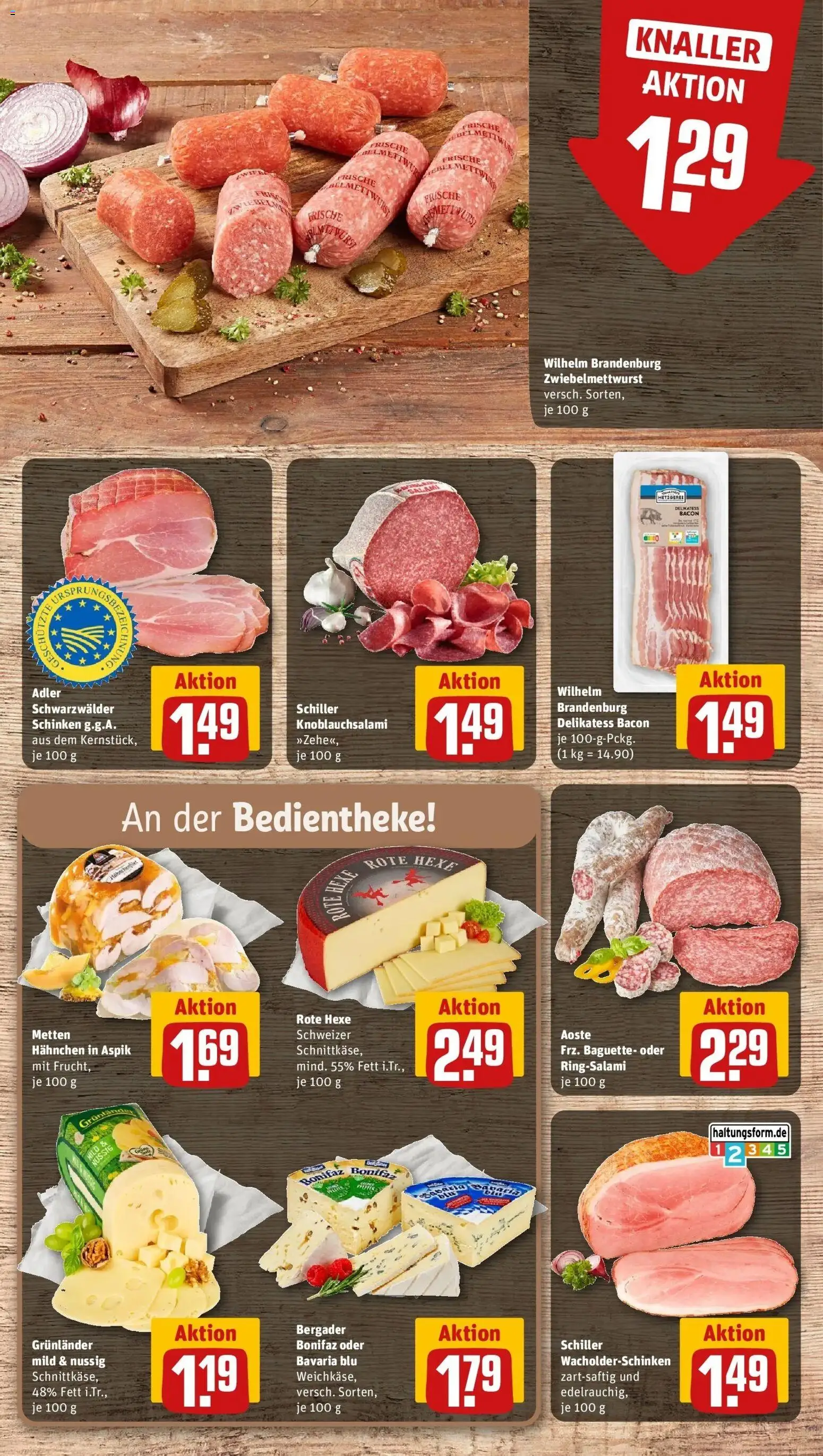 REWE Prospekt ab 24.08.2026 zum Blättern » Angebote | Seite: 10 | Produkte: Hahnchen, Baguette, Grunlander, Schinken