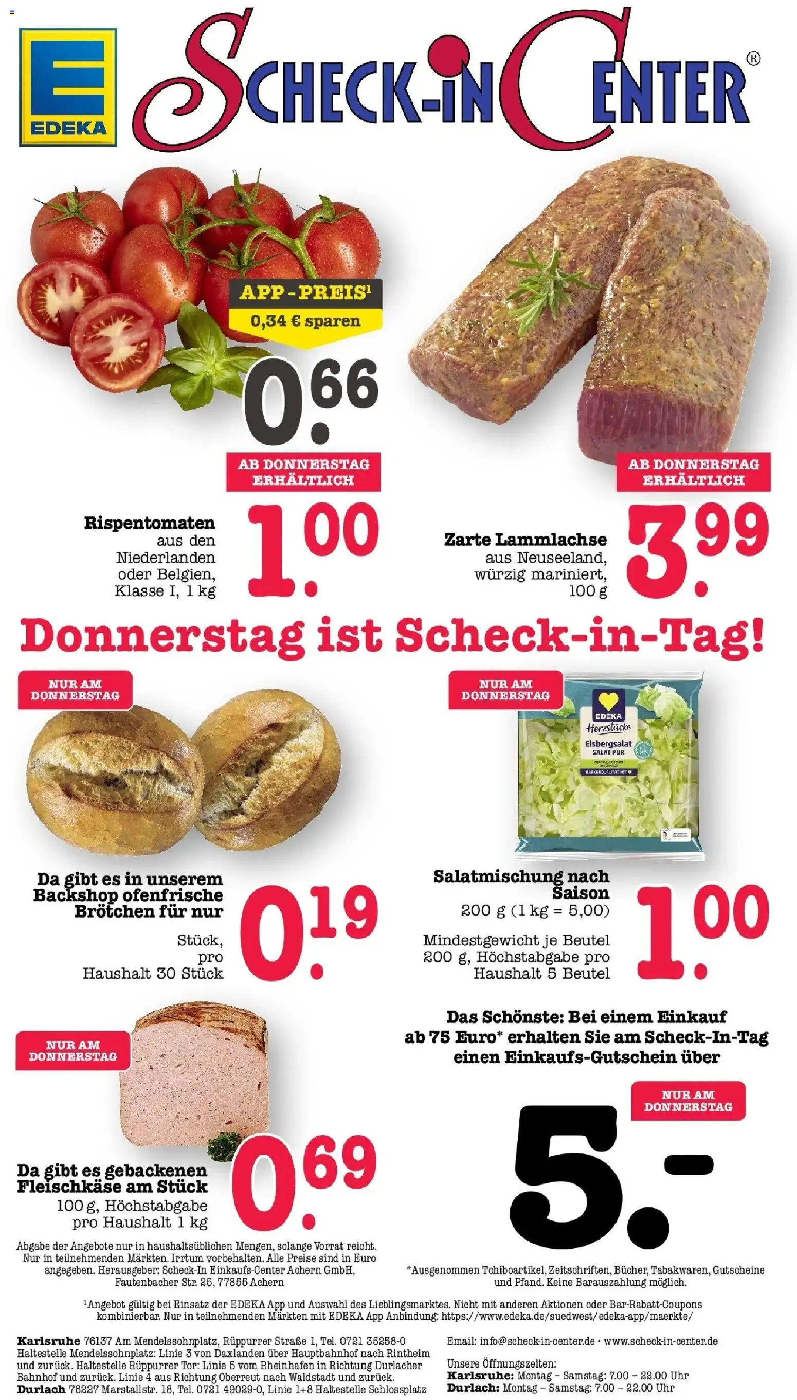 Edeka Prospekt Karlsruhe – gültig ab 27.07.2026 | Seite: 65 | Produkte: Eisbergsalat, Ofenfrische, Salat, Uhr