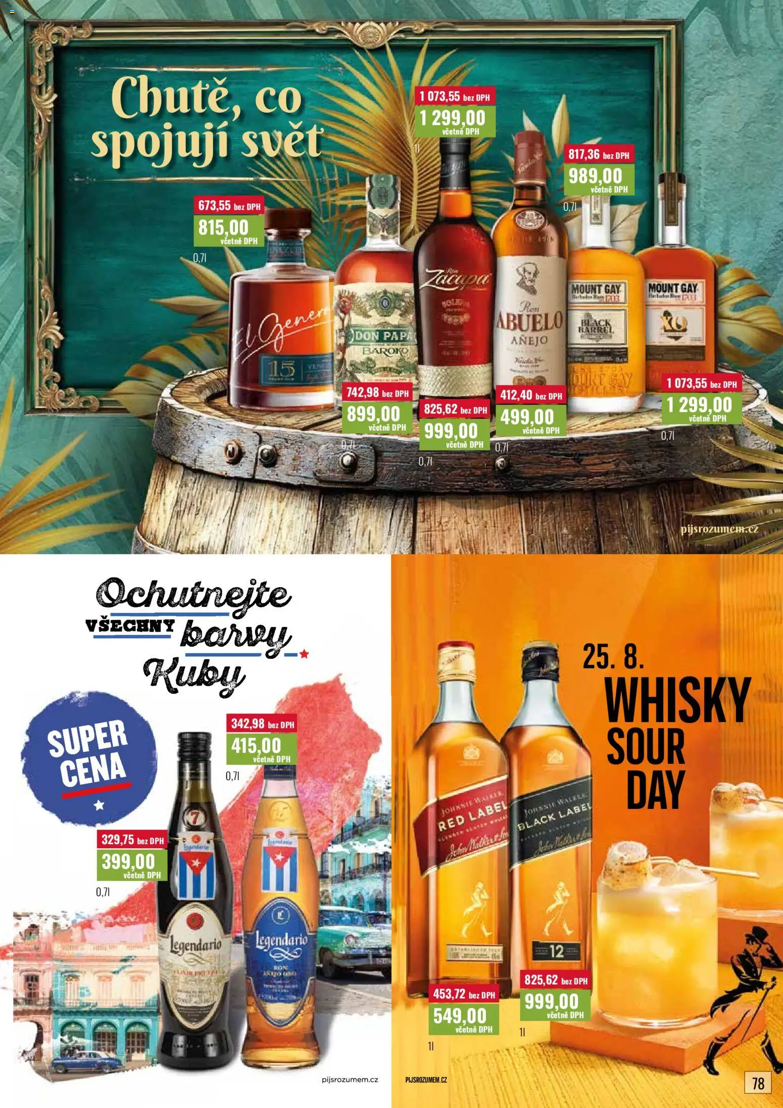 Ratio leták od 01.08.2026 | Strana: 79 | Produkty: Whisky, Red Label, Legendario