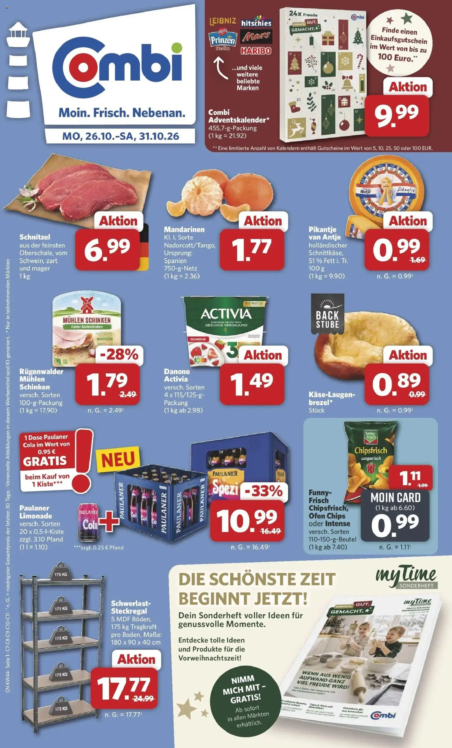 Combi Prospekt Detmold (ab 26.10.2026) zum Blättern | Seite: 1 | Produkte: Ofen, Haribo, Cola, Paulaner