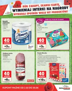 Pogląd oferty "Intermarche gazetka - Interki" - ważna od 02.03.2026 | Strona: 23 | Produkty: Kiełbasa, Arbuz, Ptasie mleczko, Ręcznik papierowy