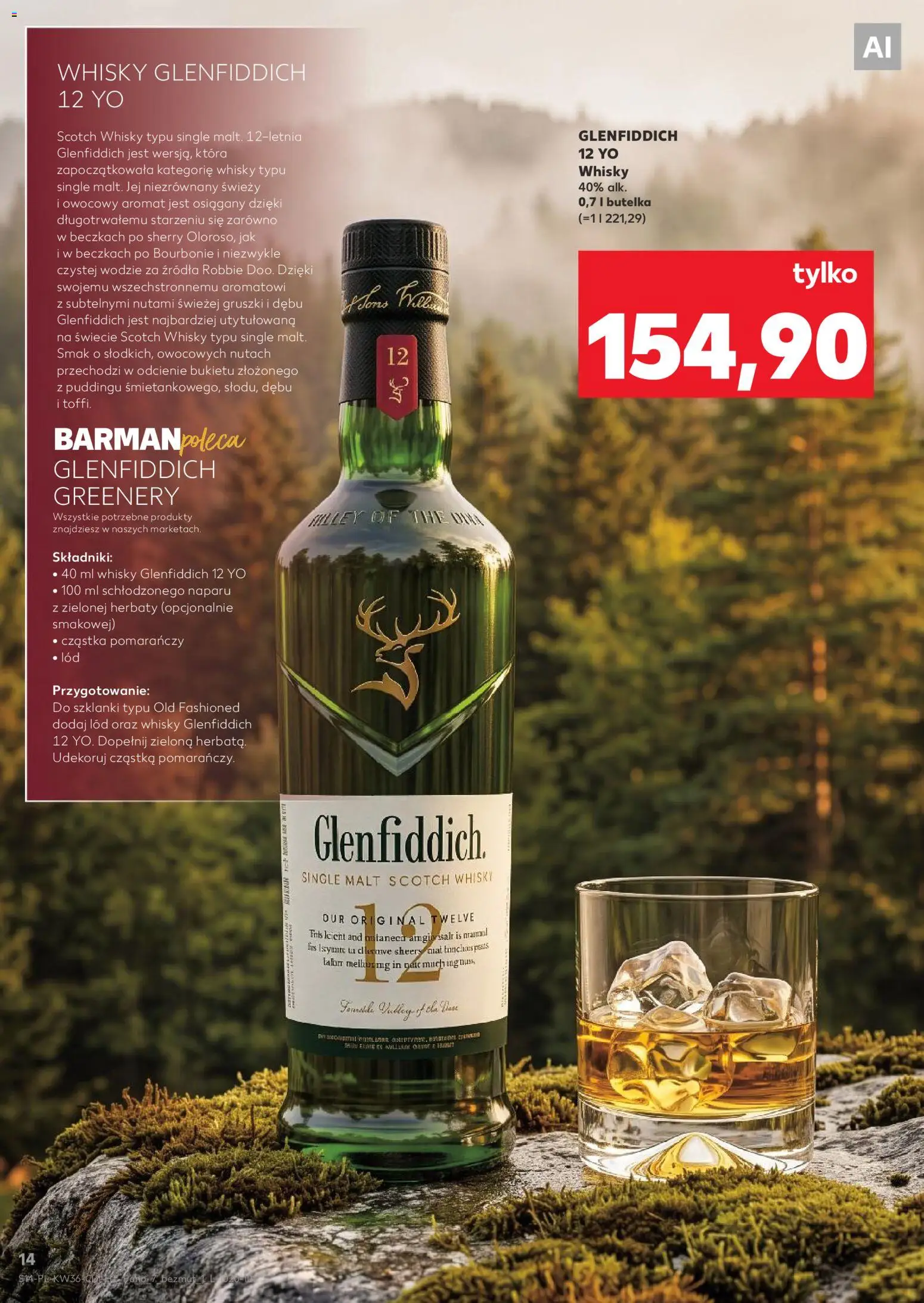 Kaufland Polsko leták - Barek od 03.09.2026 | Strana: 14 | Produkty: Whisky, Glenfiddich 12, Whisky Glenfiddich, Sherry