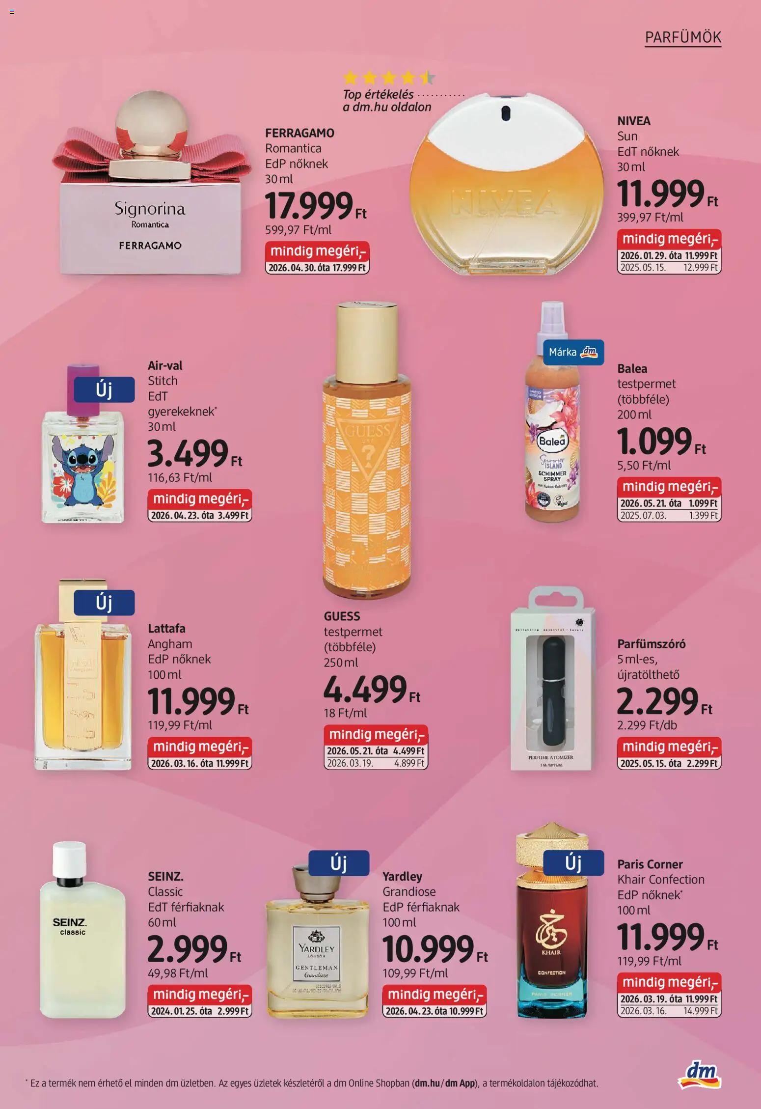 DM Drogerie Markt akciós ujság - amely érvényes a következő dátumtól: 04.06.2026 | Oldal: 9 | Termékek: Testpermet, Body, Parfüm, Parfumok