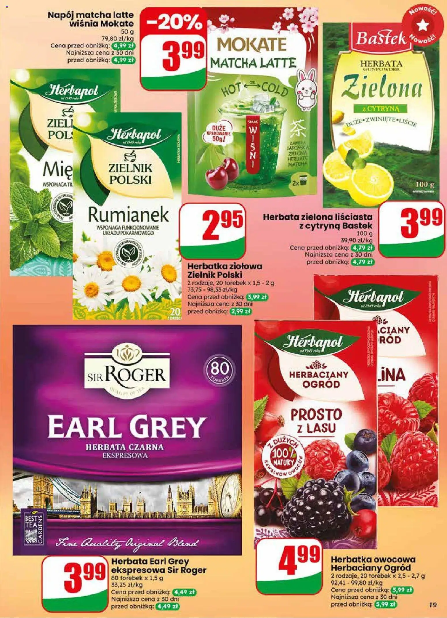 Dino gazetka od 17.06.2026 | Strona: 19 | Produkty: Cytryna, Herbata earl grey, Mięta, Herbata