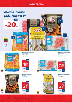 MAXIMA leidinys galioja nuo 2026.09.22 | Puslapis: 47 | Prekių: Silkių filė, Surimi