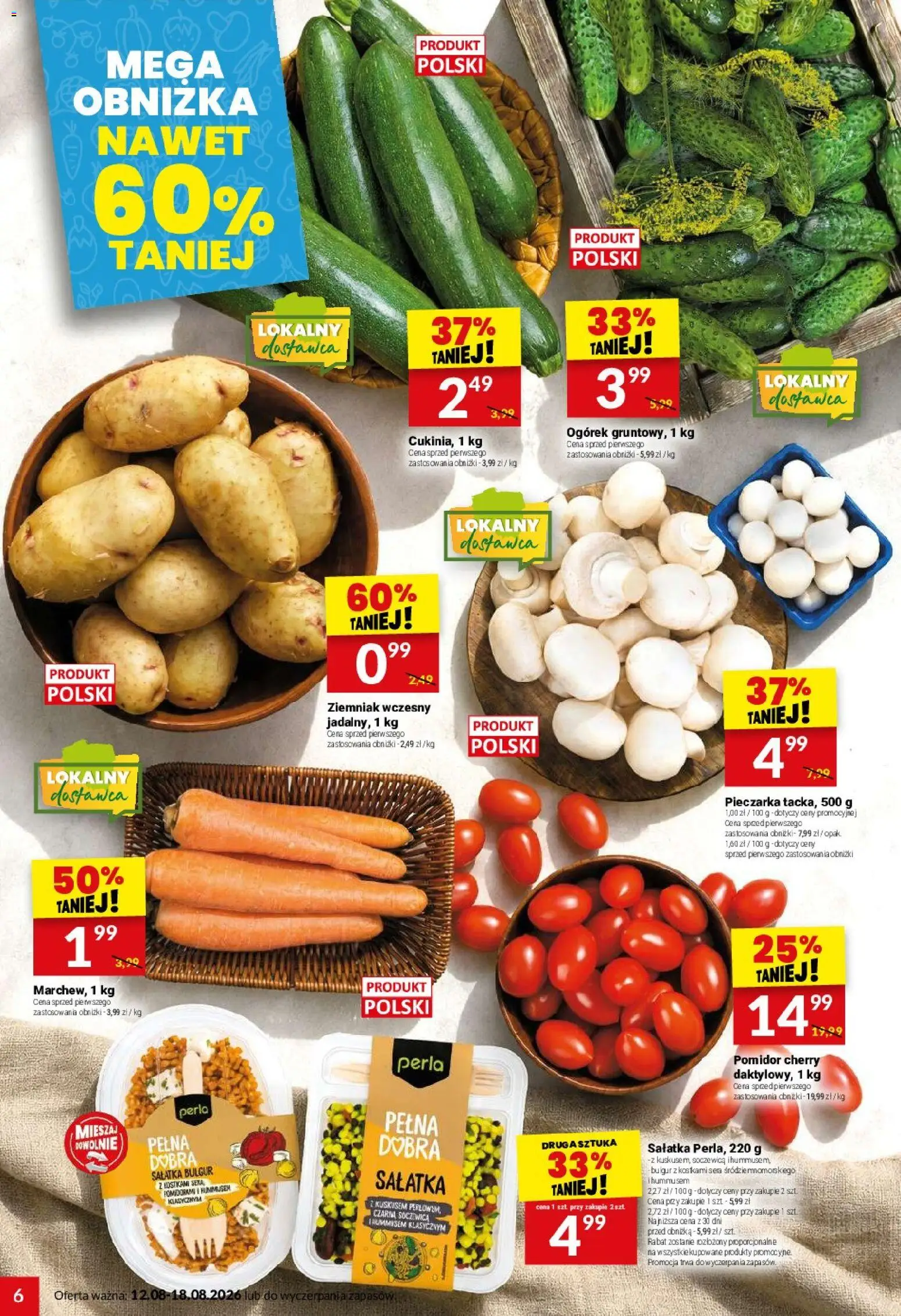 Twój Market gazetka od 12.08.2026 | Strona: 6 | Produkty: Pomidor, Pomidor cherry, Ogórek, Soczewica