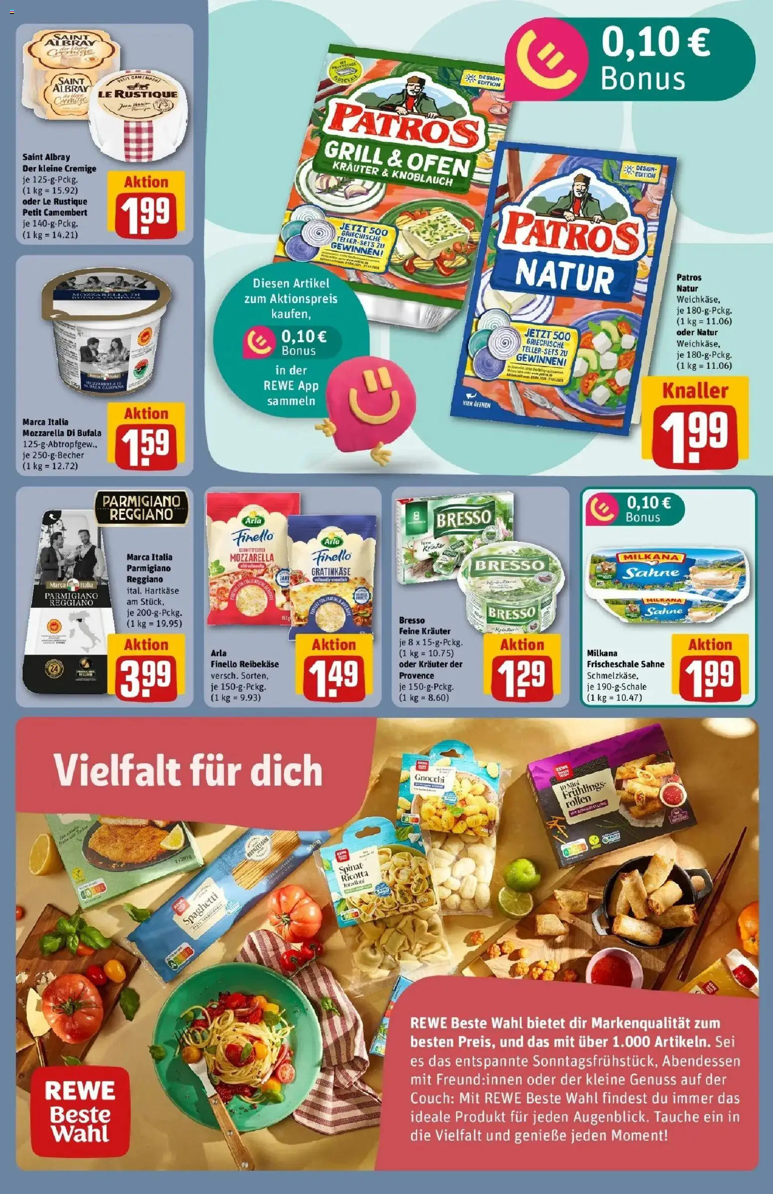 Rewe Prospekt München – gültig ab 27.07.2026 | Seite: 13 | Produkte: Ofen, Couch, Mozzarella, Bresso