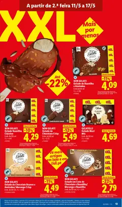 Pré-visualização BON GELATI Gelado de Chocolate Crisp, Gelado de Chocolate Crisp, Emb. 8x120 ml válido de 11.05.2026 | Página: 13 | Produtos: Gelado, Chocolate