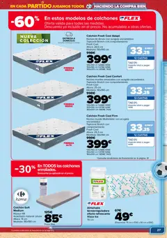 Vista previa Carrefour Electroverano válido desde el 09.06.2026 | Página: 27 | Productos: Colchon, Almohada