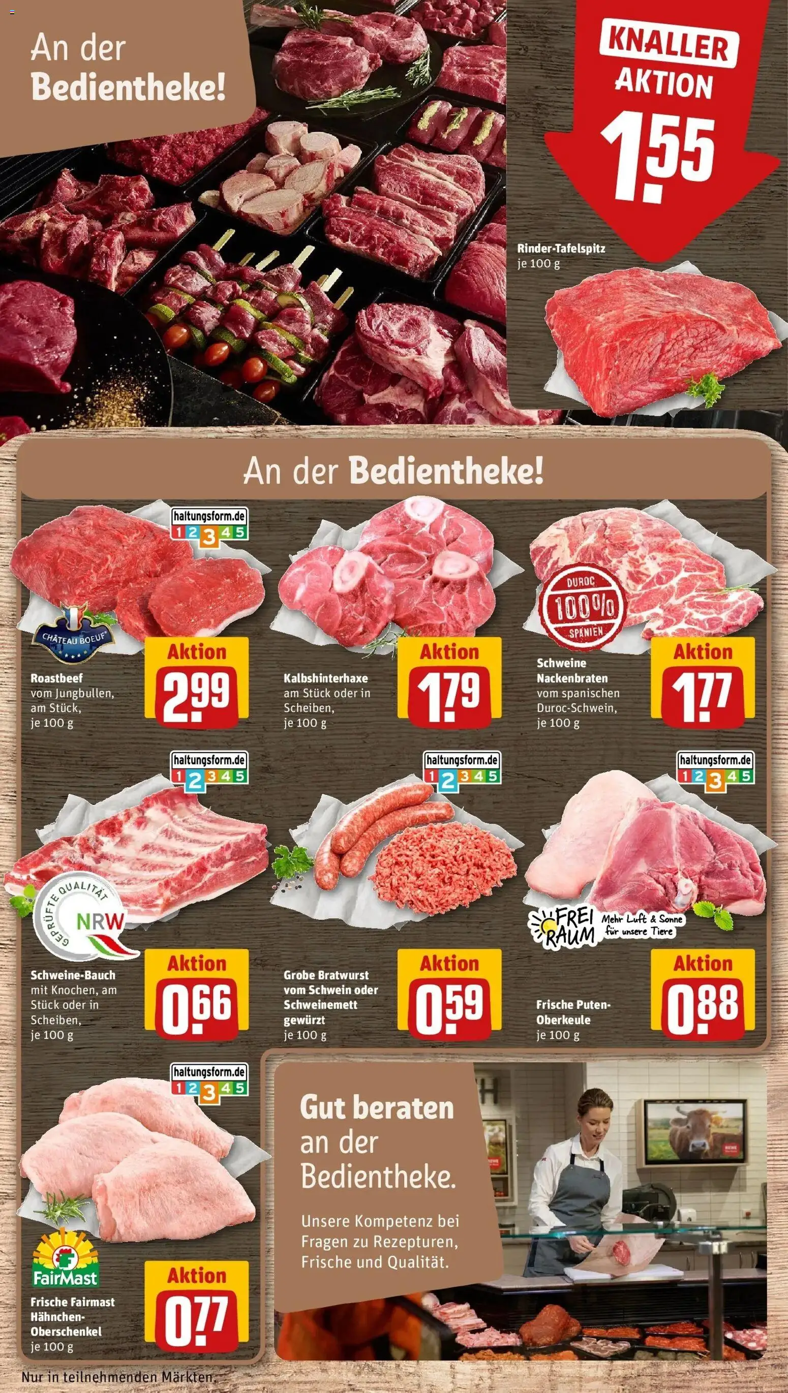 Rewe Prospekt Bielefeld	 – gültig ab 04.05.2026 | Seite: 14 | Produkte: Hahnchen, Schweinebauch, Bratwurst, Roastbeef