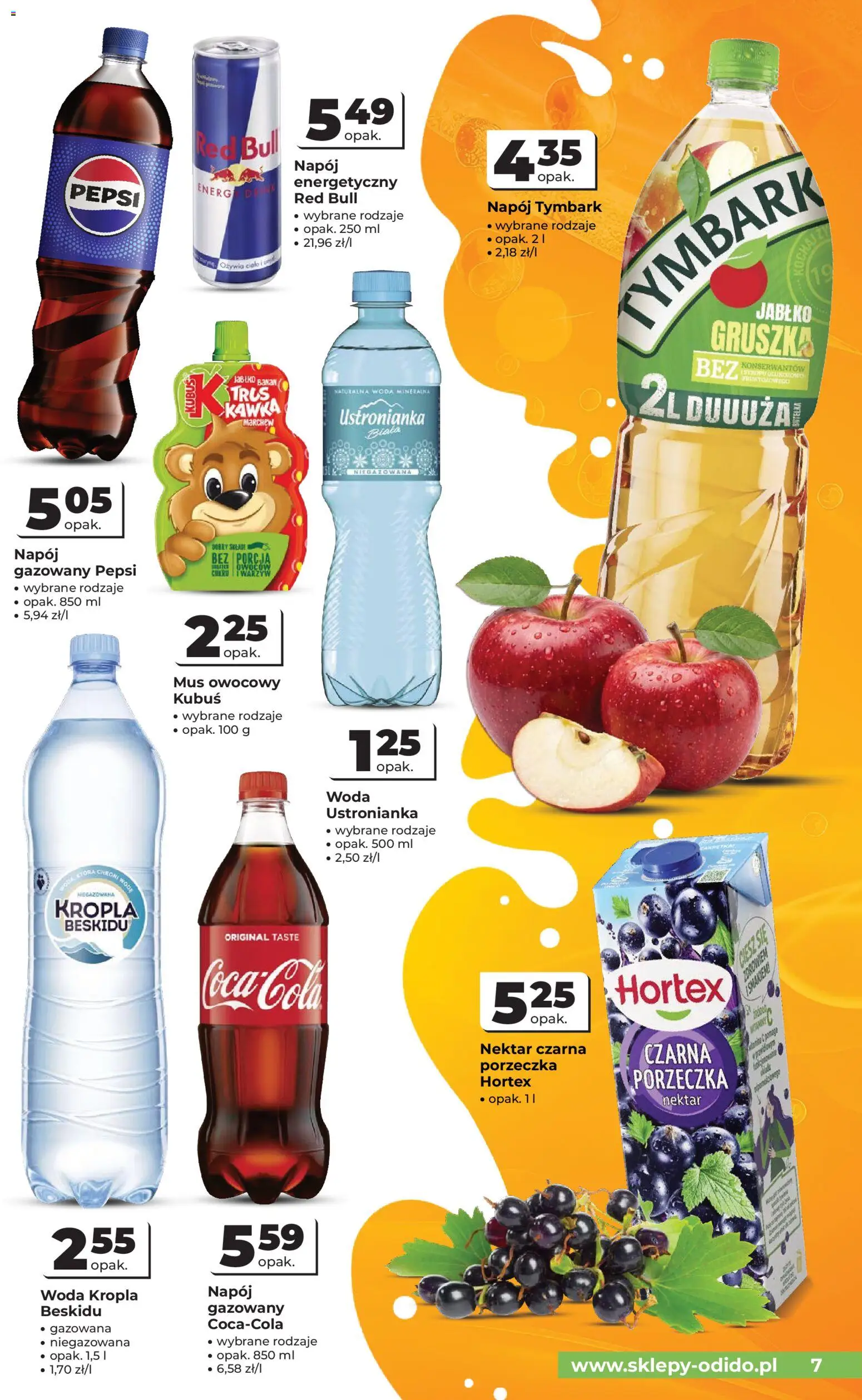 Odido gazetka od 05.08.2026 | Strona: 7 | Produkty: Gruszka, Red bull, Porzeczka, Banan