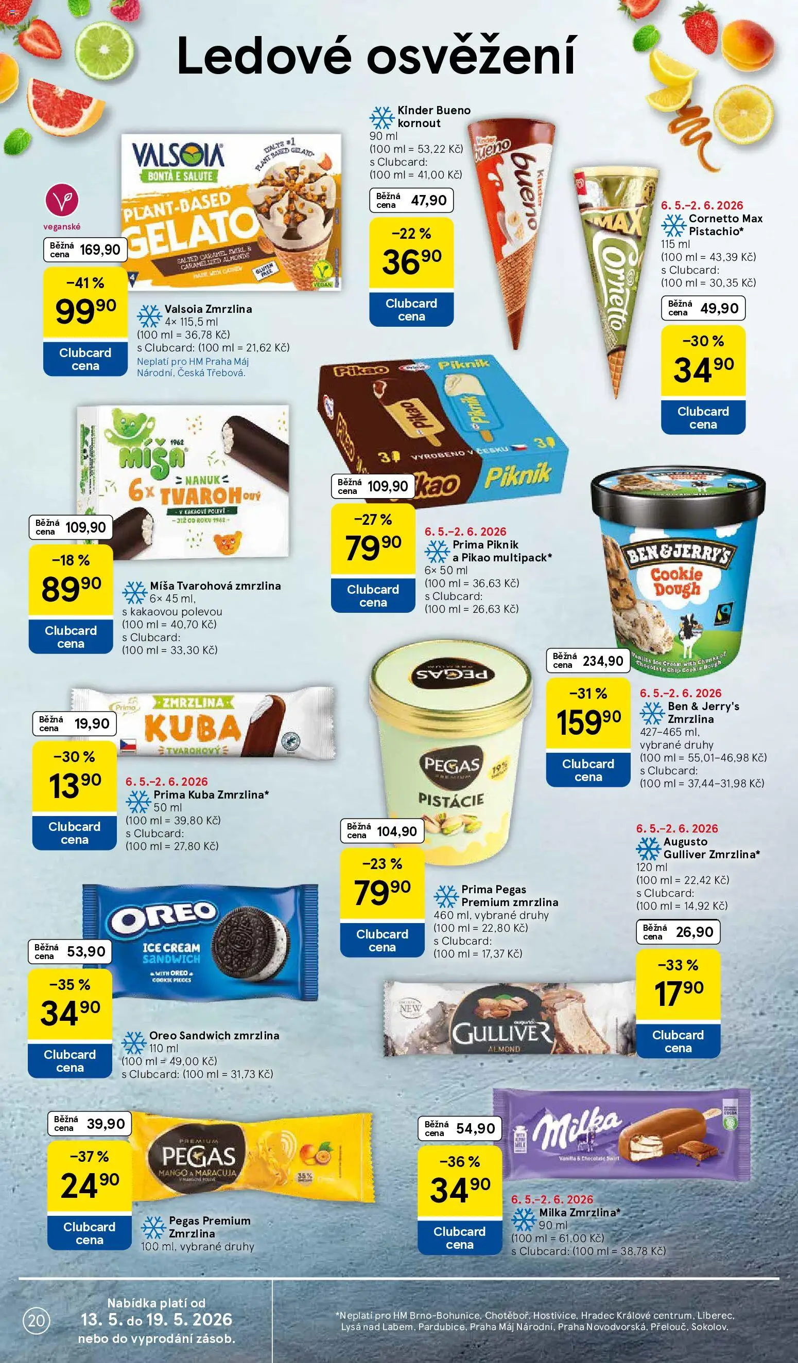 Tesco leták - Hypermarket od 13.05.2026 | Strana: 20 | Produkty: Nanuk, Mango, Ben & Jerry's, Oreo