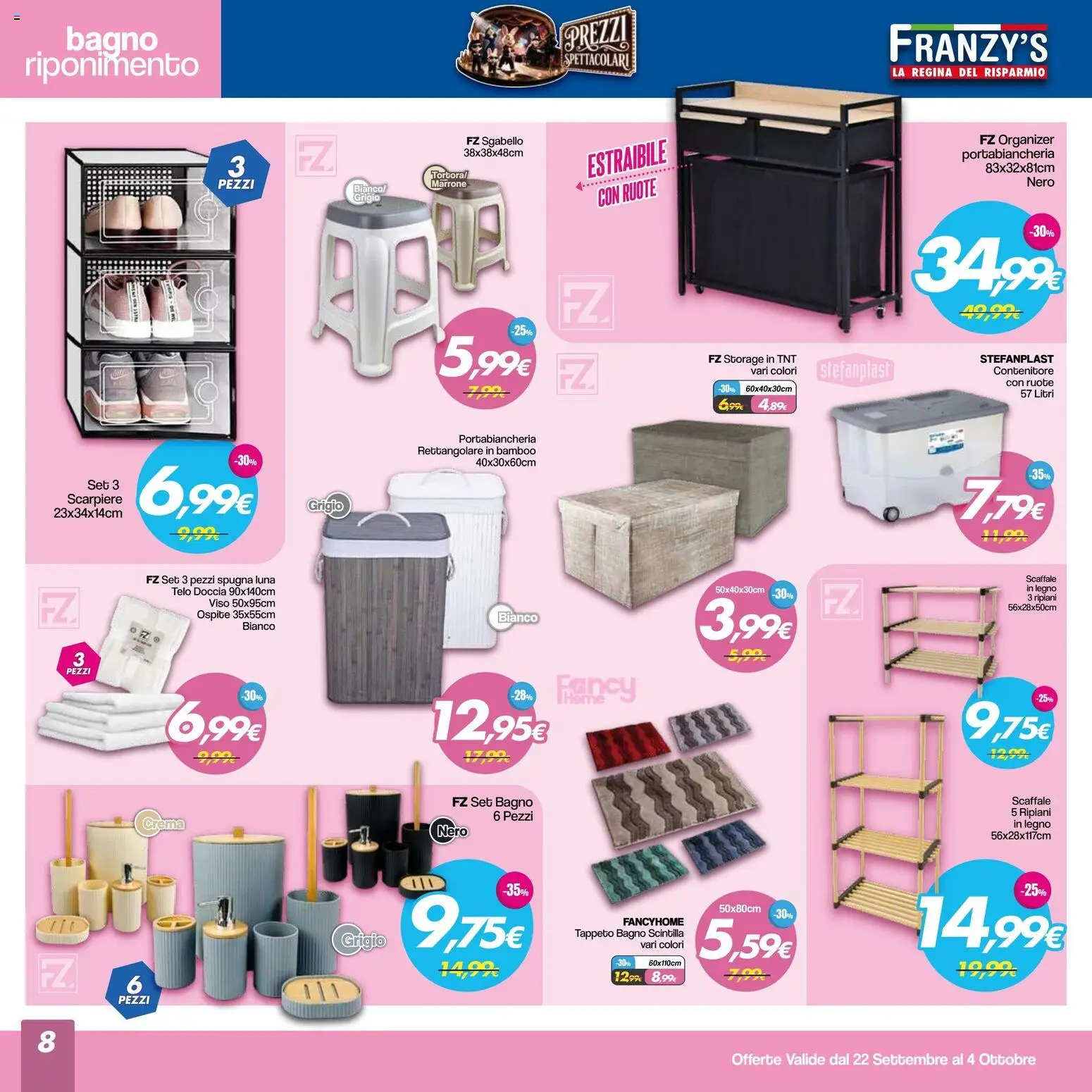 Volantino Franzy's del 22/09/2026 | Pagina: 8
