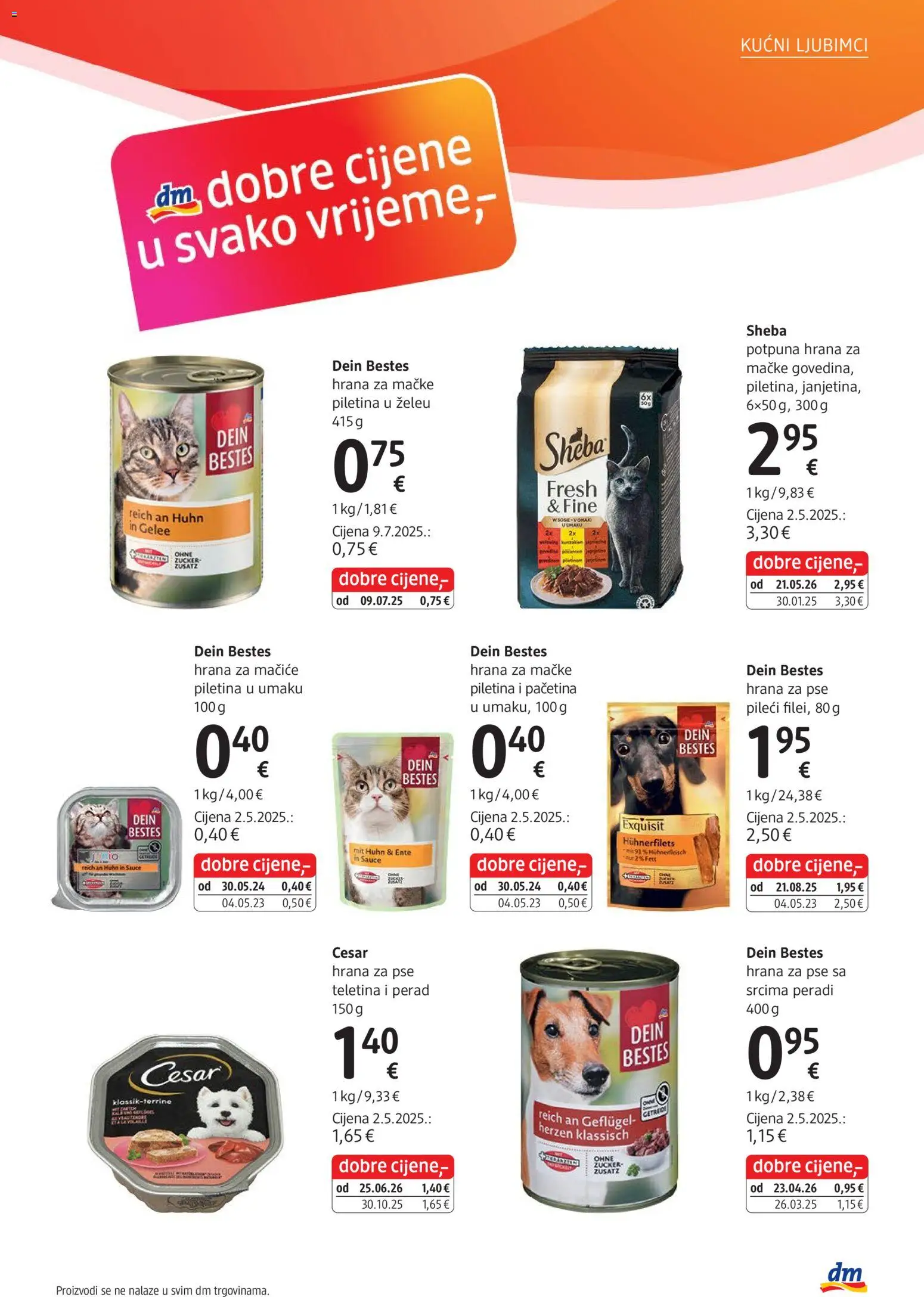 DM katalog | vrijedi od 01.09.2026 | Stranica: 19 | Proizvodi: Teletina, Piletina, Hrana za mačke, Perad