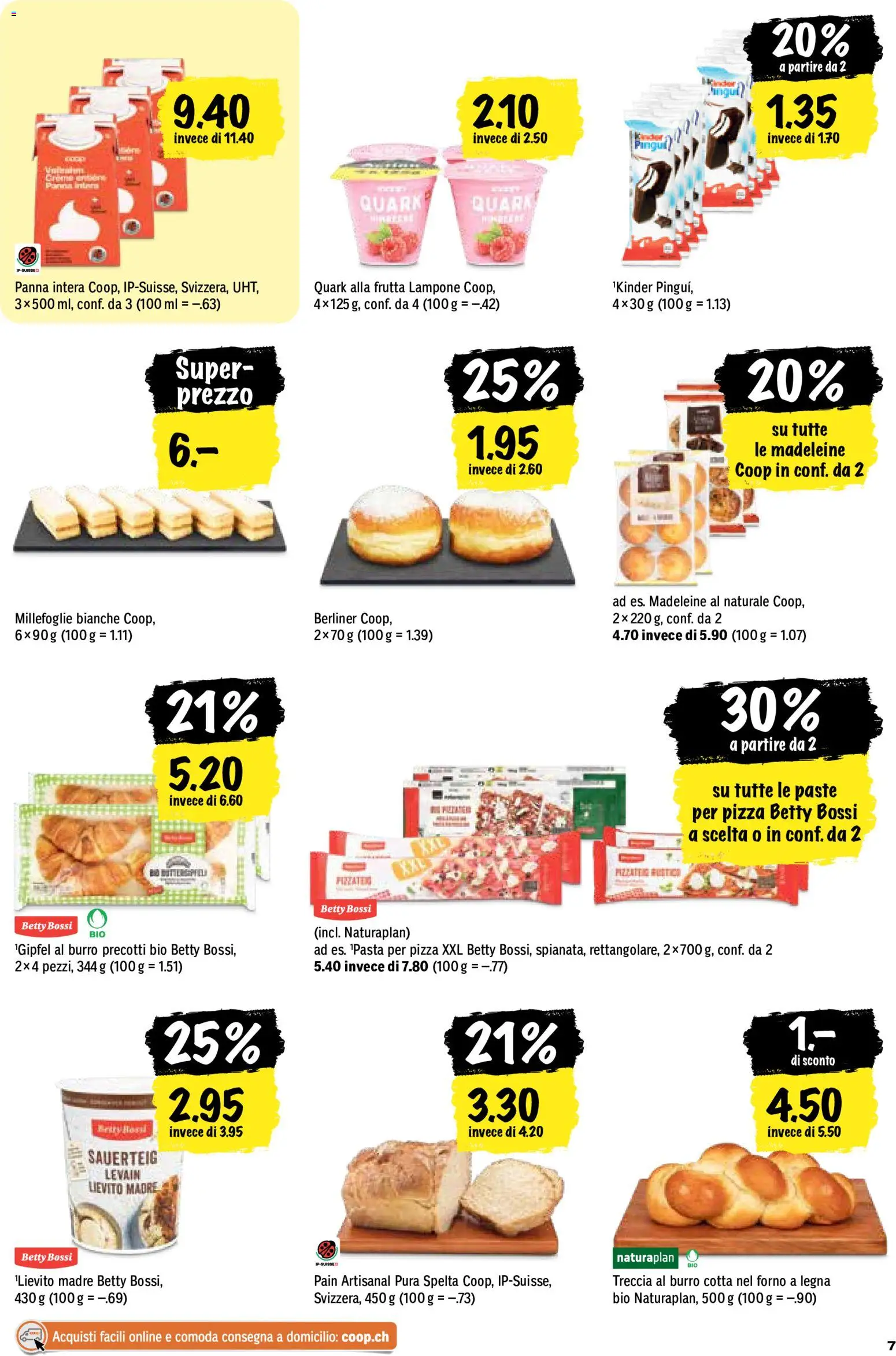 Coop aktionen IT – gültig ab 29.10.2026 | Seite: 7 | Produkte: Quark, Pizza, Pasta