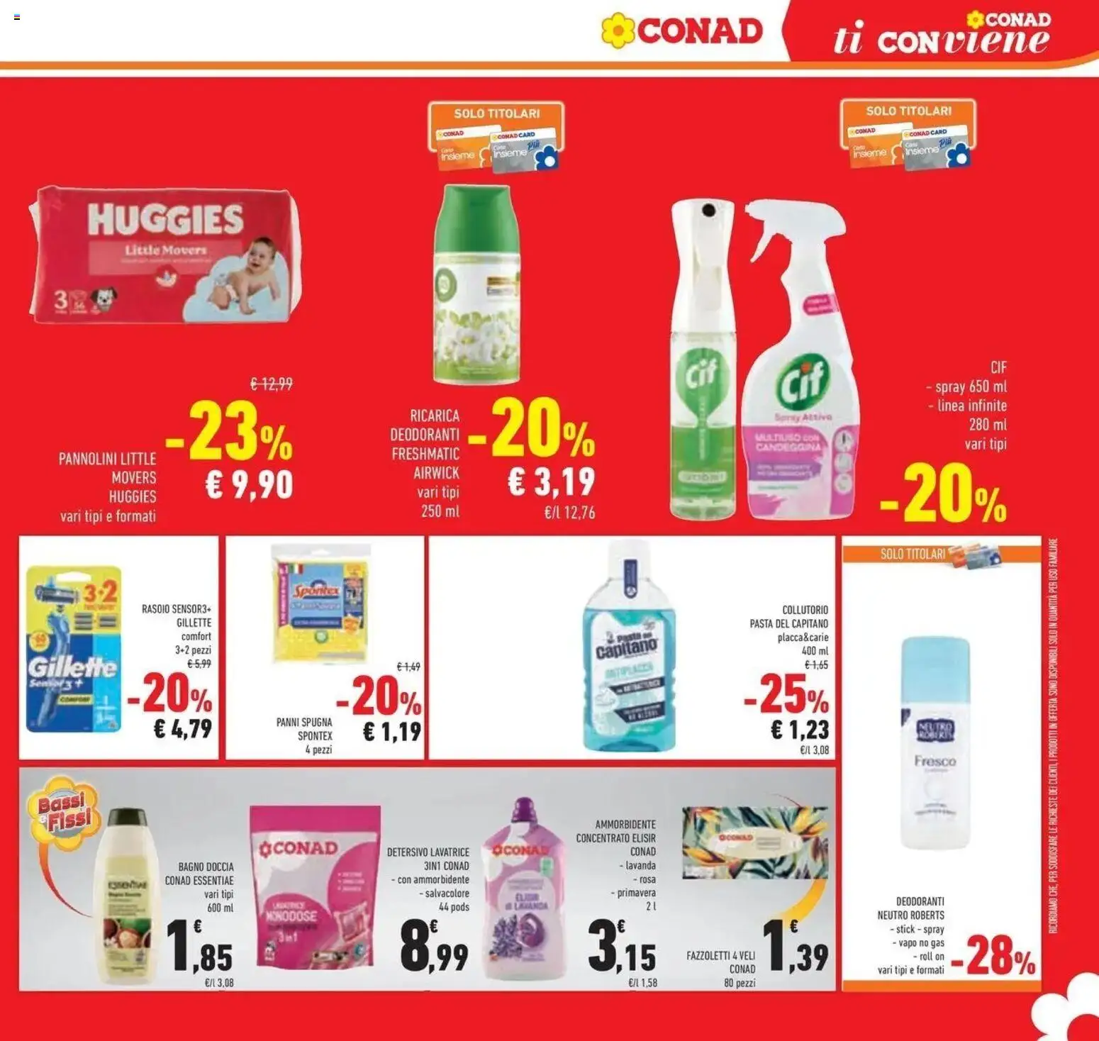 Volantino Conad del 07/10/2026 | Pagina: 43 | Prodotti: Spugna, Pasta, Lavatrice, Panni