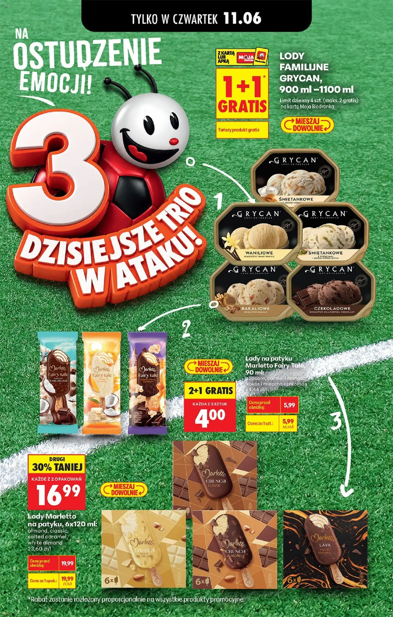 Biedronka gazetka - Ceny w grze od 11.06.2026 | Strona: 4 | Produkty: Mango, Karta, Lody Grycan, Lody Marletto