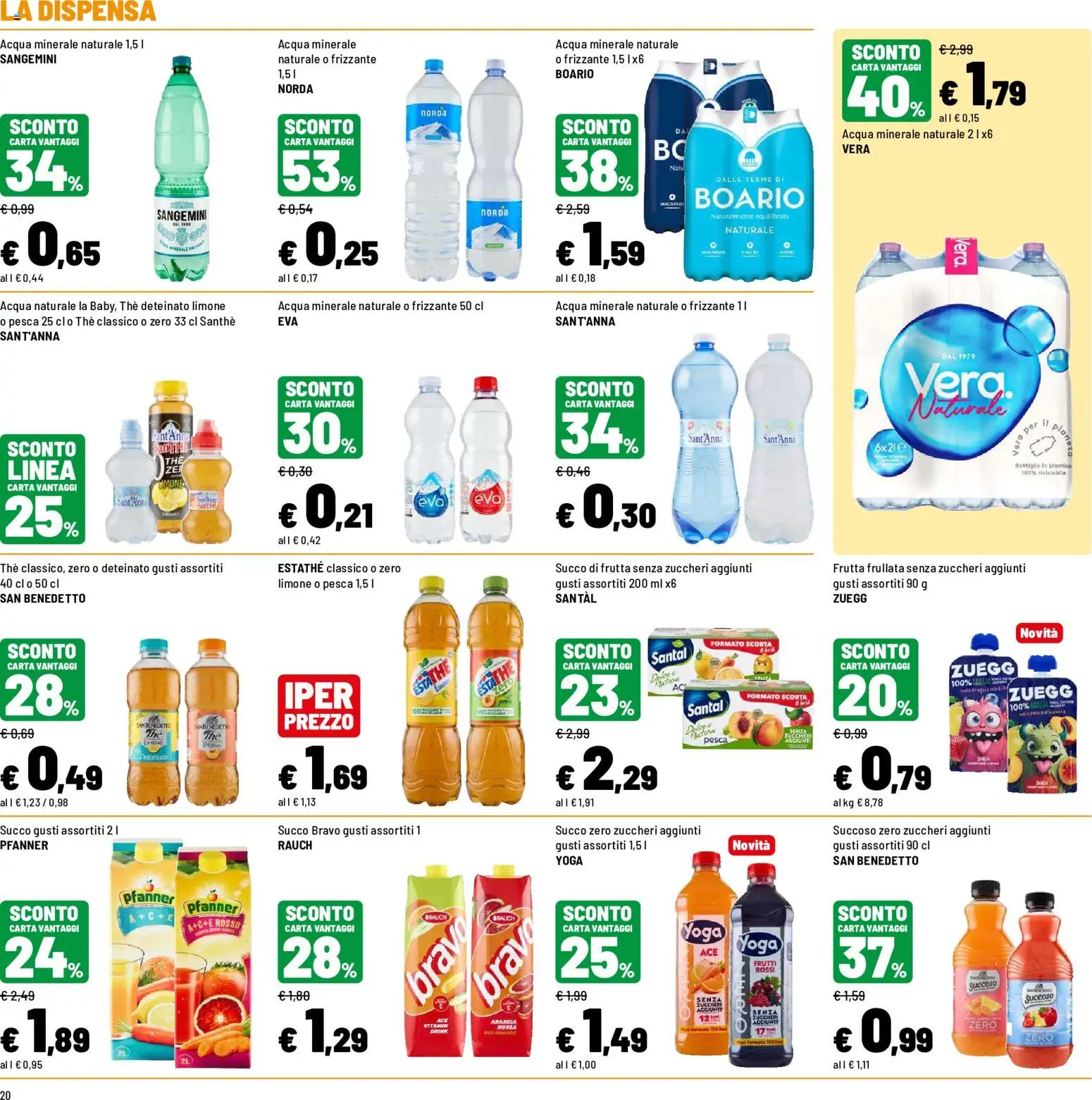 Volantino Iper del 10/08/2026 | Pagina: 20 | Prodotti: Acqua, Frutta, Arancia, Acqua minerale