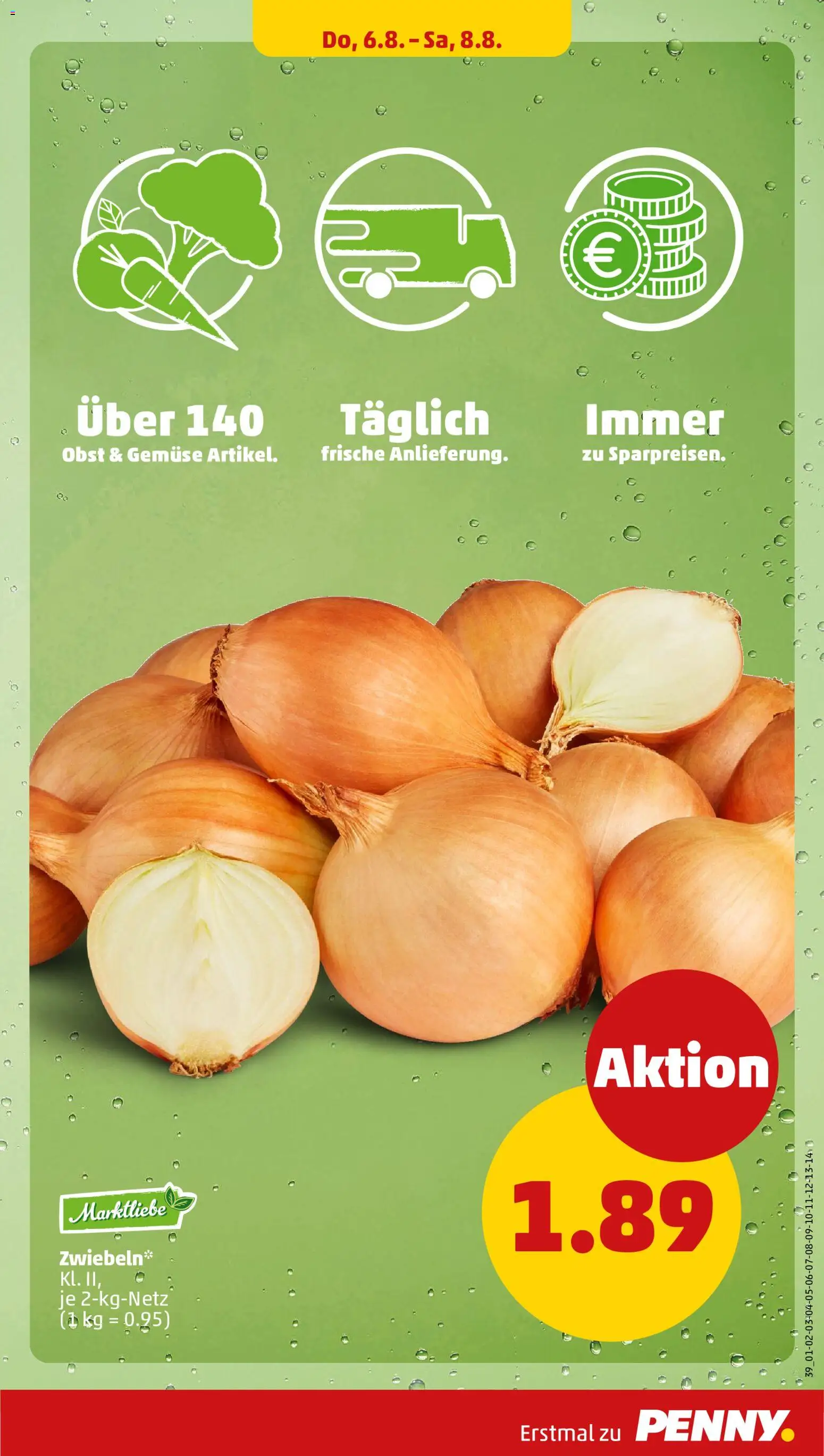 Penny Prospekt – gültig ab 03.08.2026 | Seite: 33 | Produkte: Zwiebeln, Gemüse, Obst