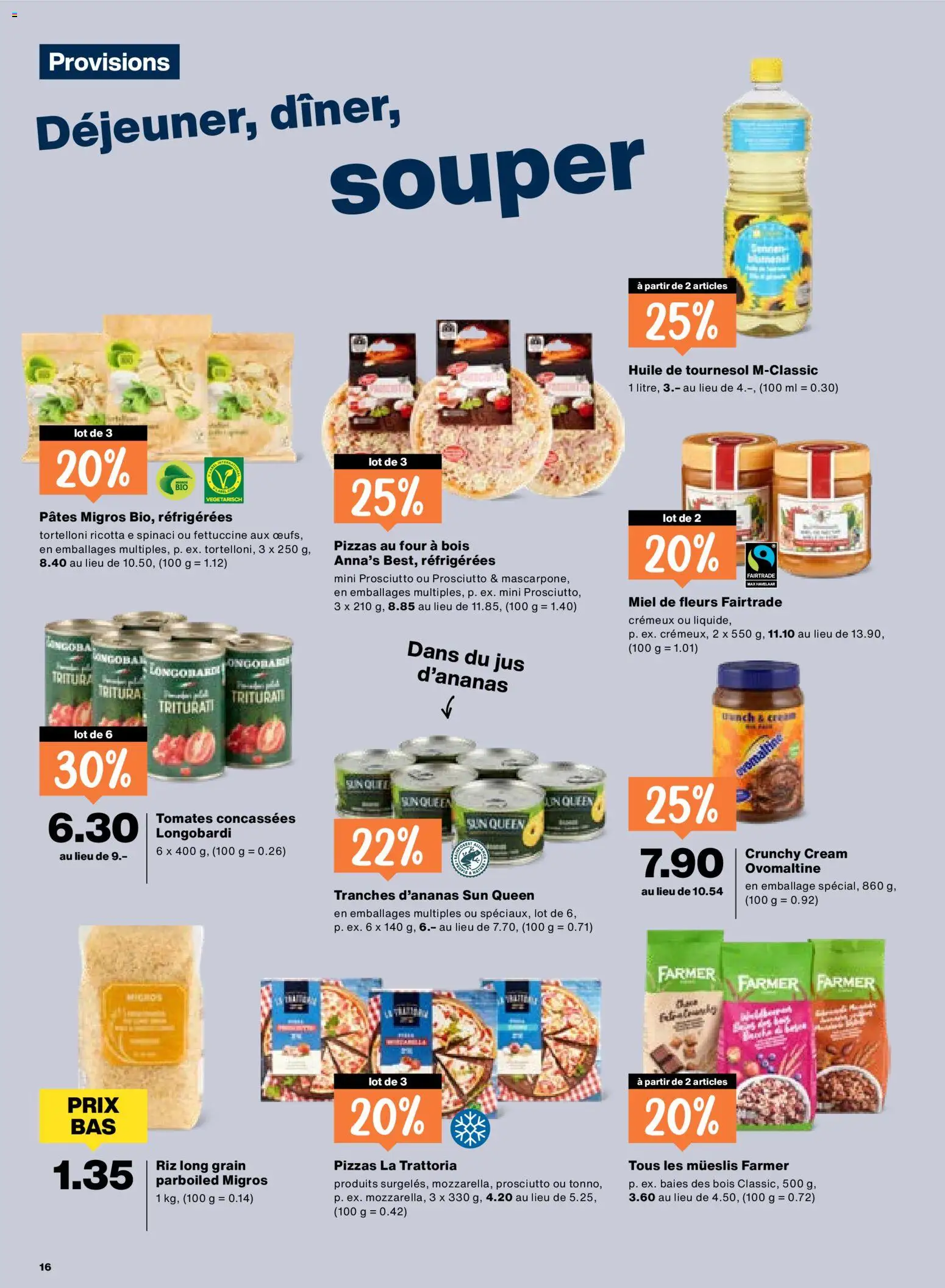 Migros aktionen FR – gültig ab 18.06.2026 | Seite: 16 | Produkte: Pizza, Pasta