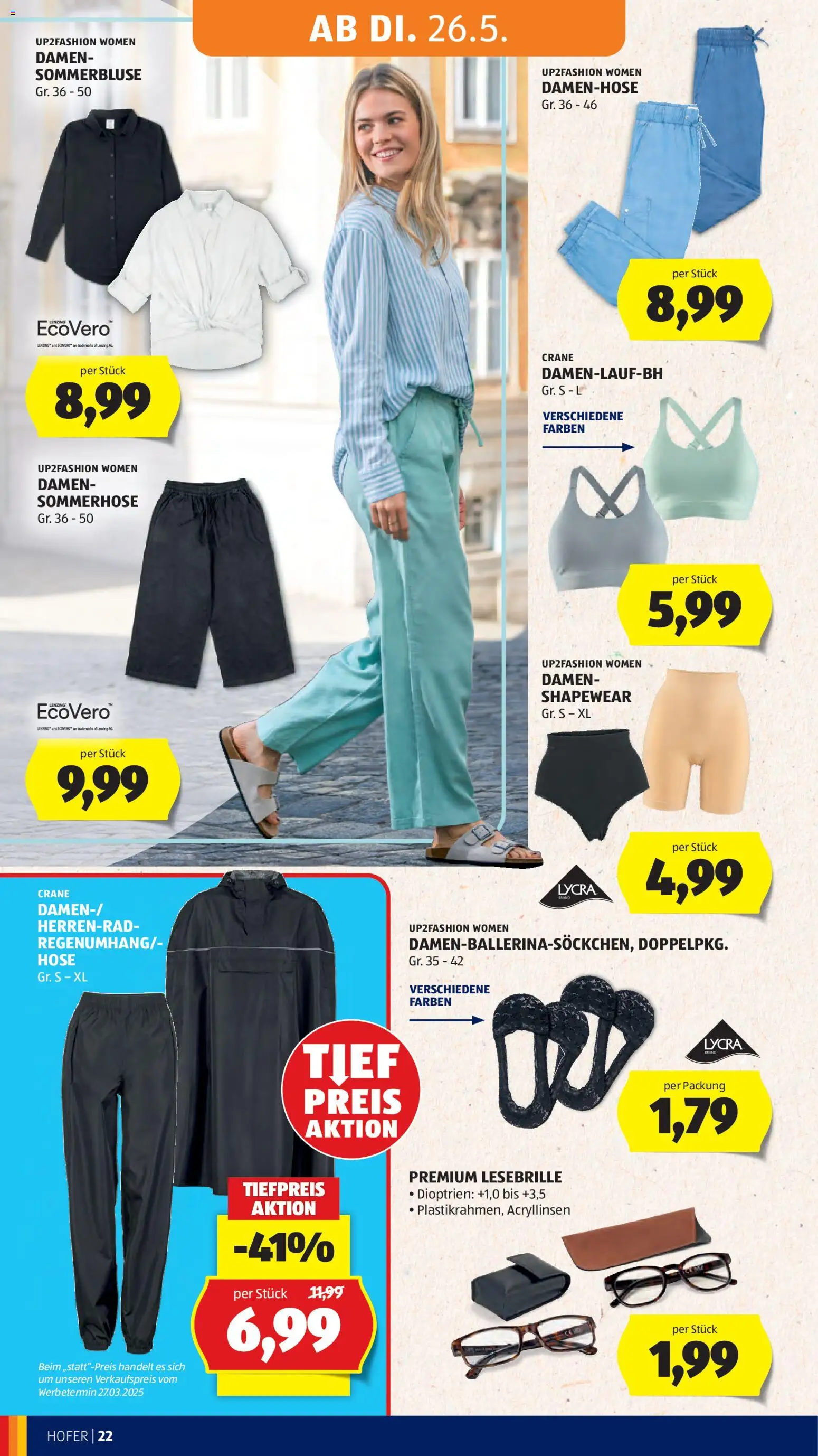 Hofer Flugblatt gültig ab 22.05.2026 | Seite: 28 | Produkte: Hose